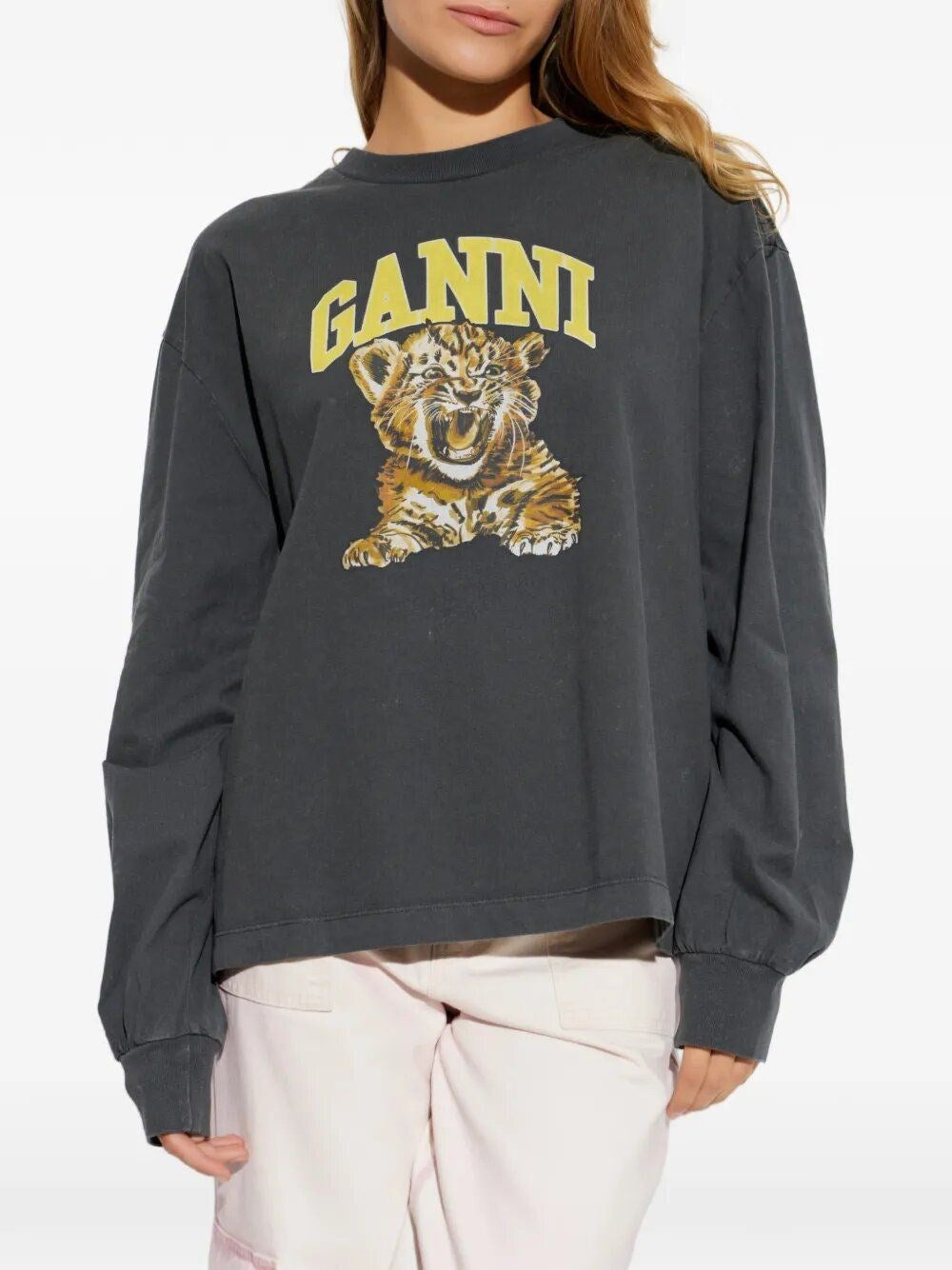 Ganni Women Long-Sleeved T-Shirt GANNI