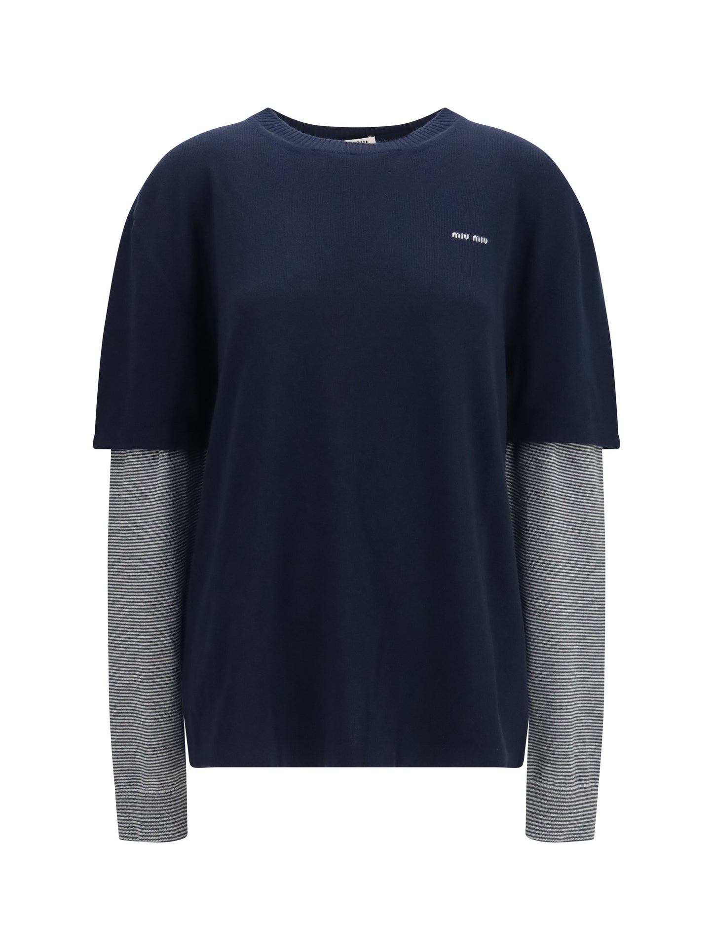 Miu Miu Women Long-Sleeve Layered Sweater MIU MIU