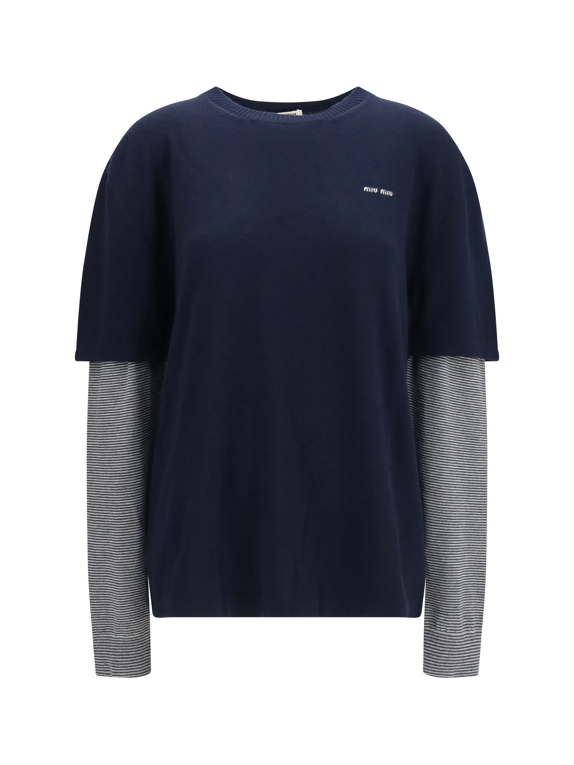 Miu Miu Women Long-Sleeve Layered Sweater MIU MIU
