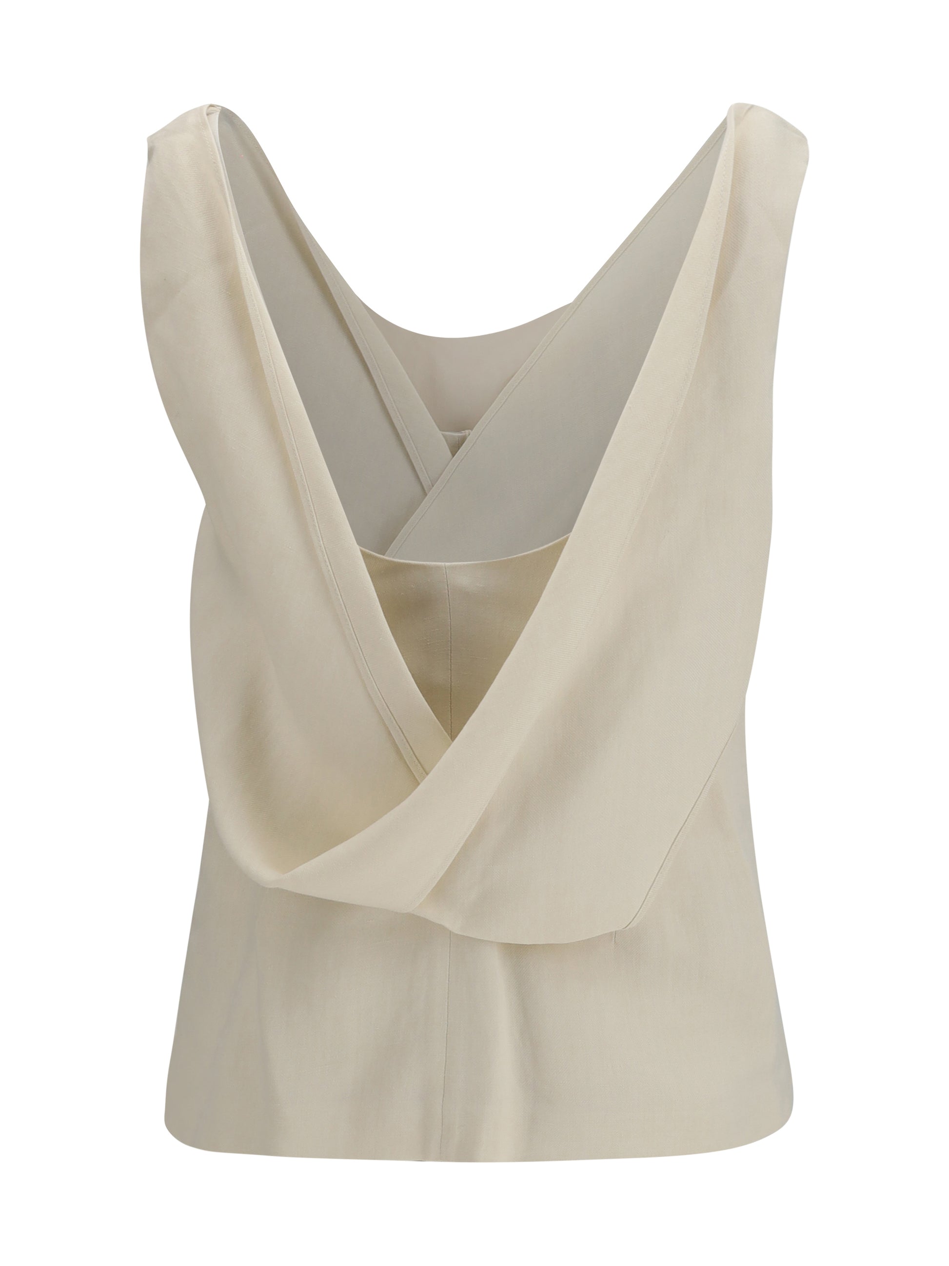 Brunello Cucinelli Women Viscose And Linen Twill Top BRUNELLO CUCINELLI