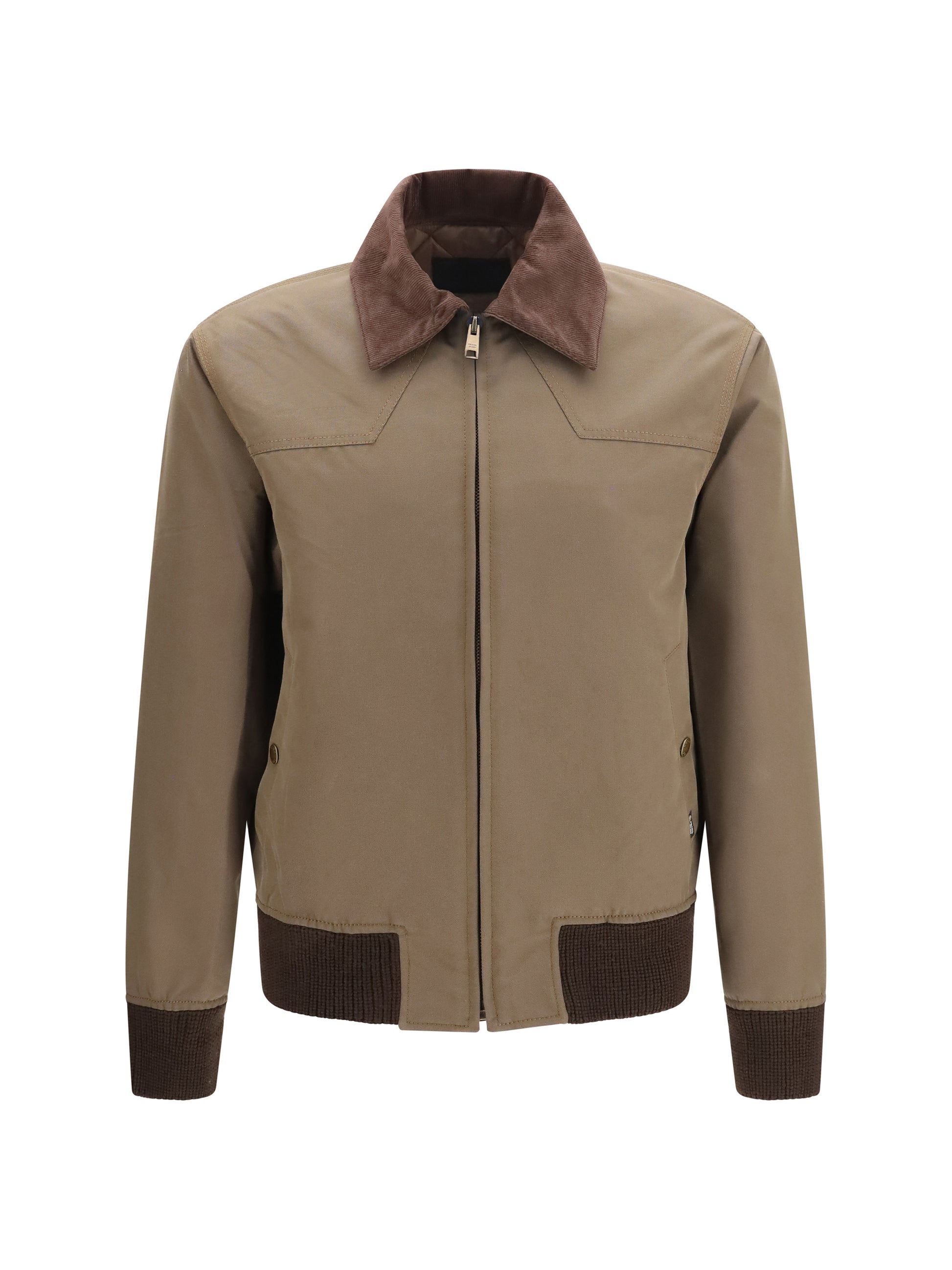 Prada Men Jacket With Corduroy Collar PRADA