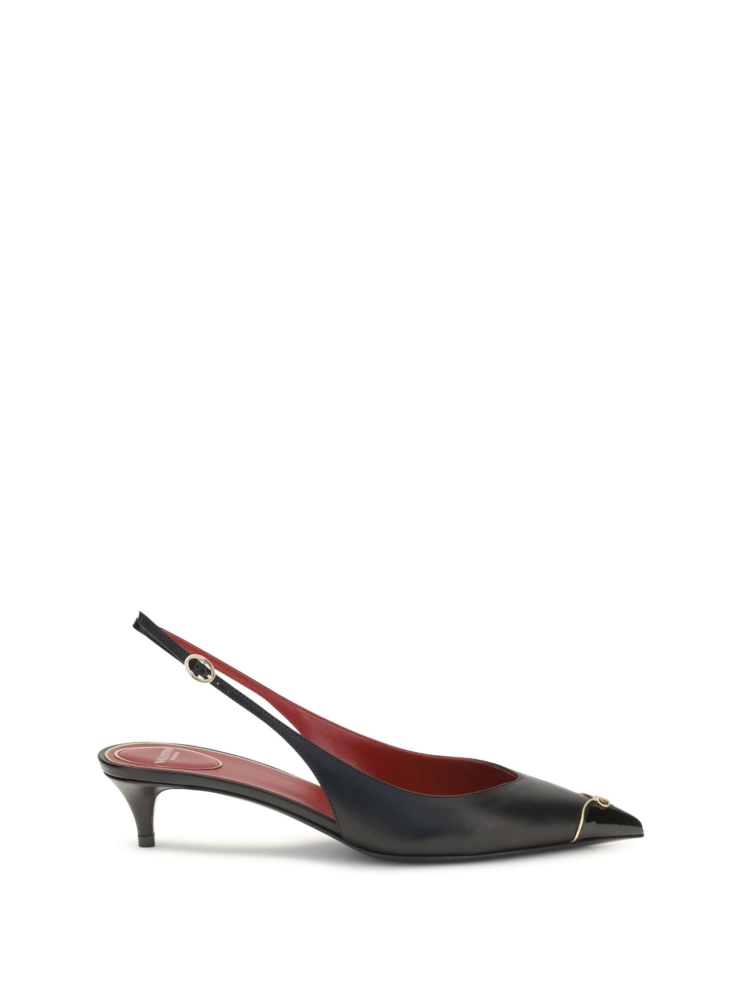 Valentino Garavani Women Vlogo Signature Kitten-Heel Slingback Pumps VALENTINO GARAVANI