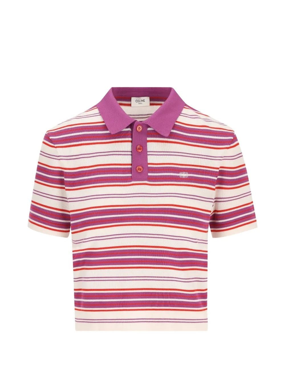 Celine Women Knitted Cotton Polo Shirt CELINE