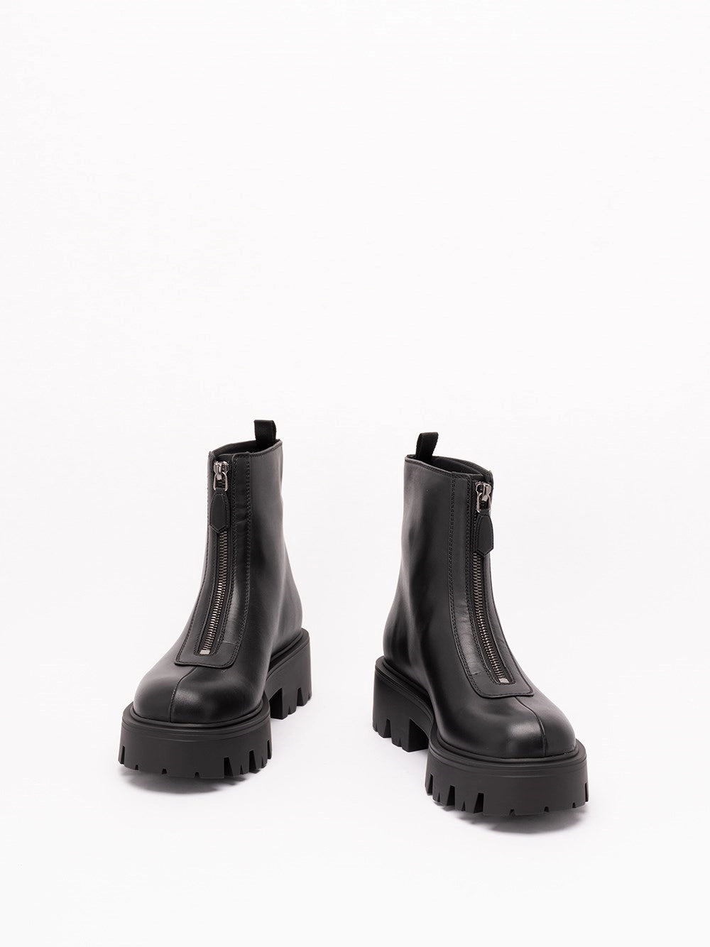 Prada Women Leather Zipper Booties