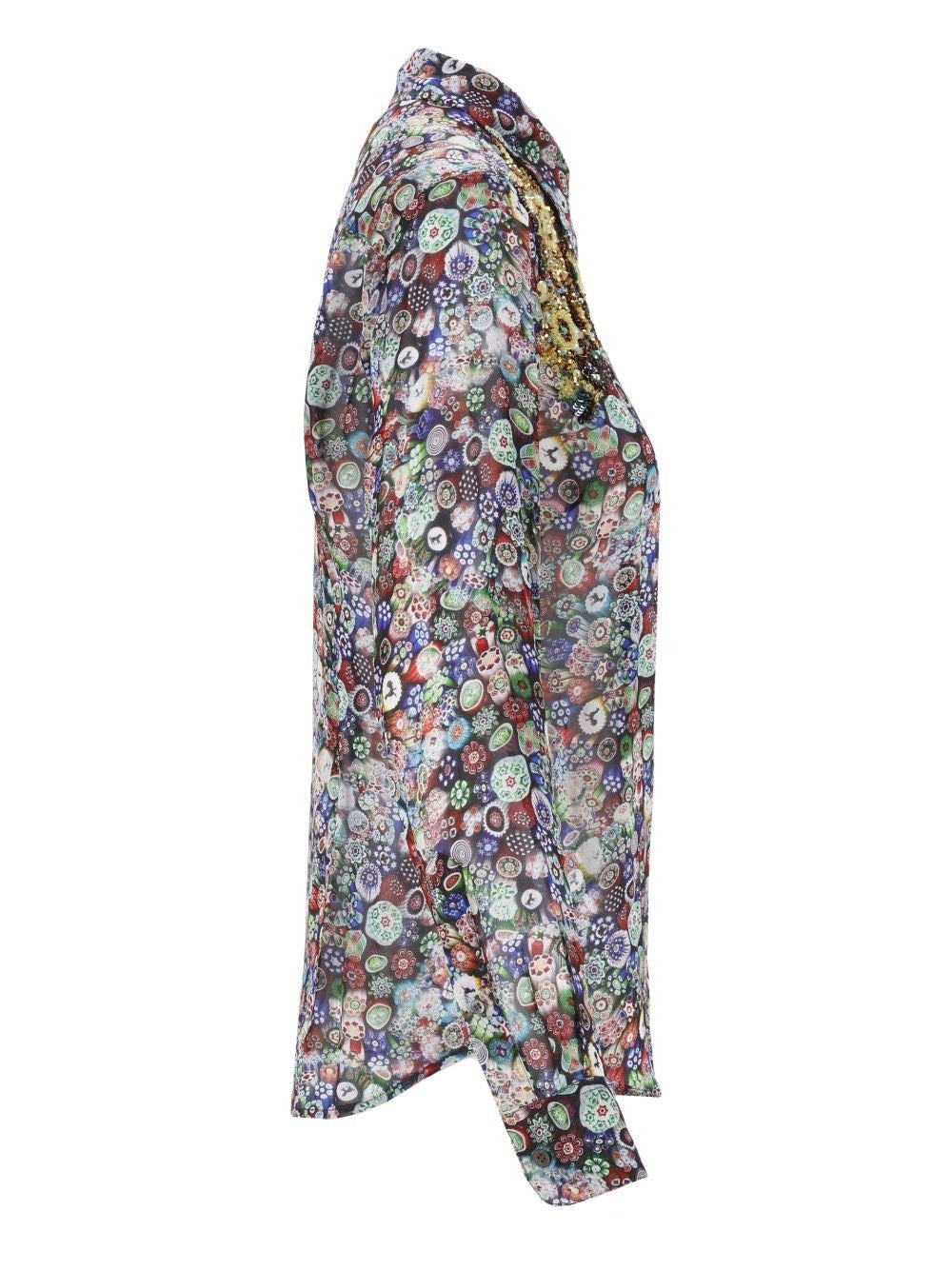 Dries Van Noten Women Printed Georgette Blouse With Sequin Decorations DRIES VAN NOTEN
