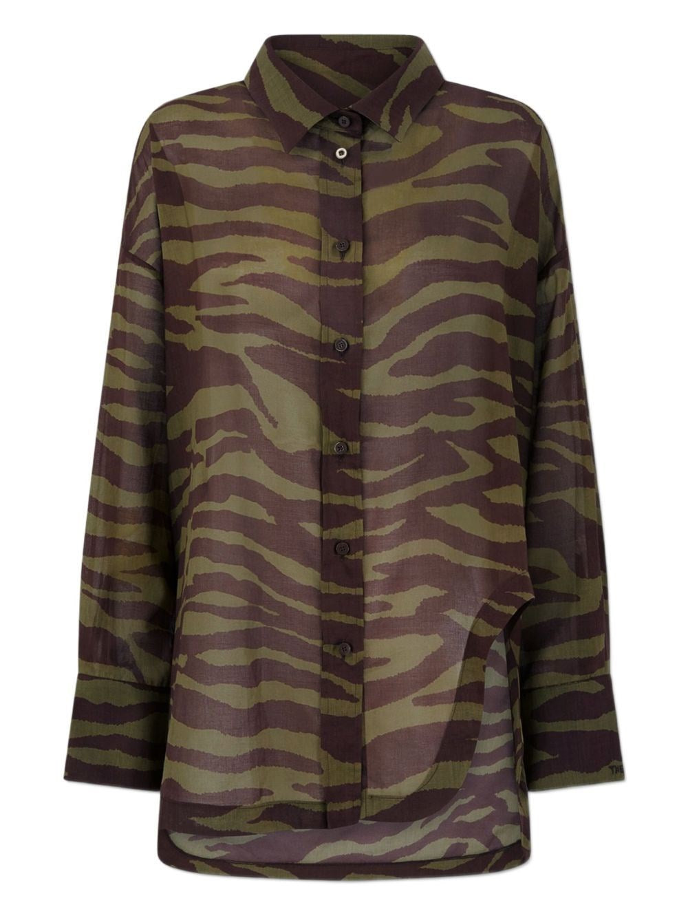 The Attico Women Zebra Print Shirt THE ATTICO