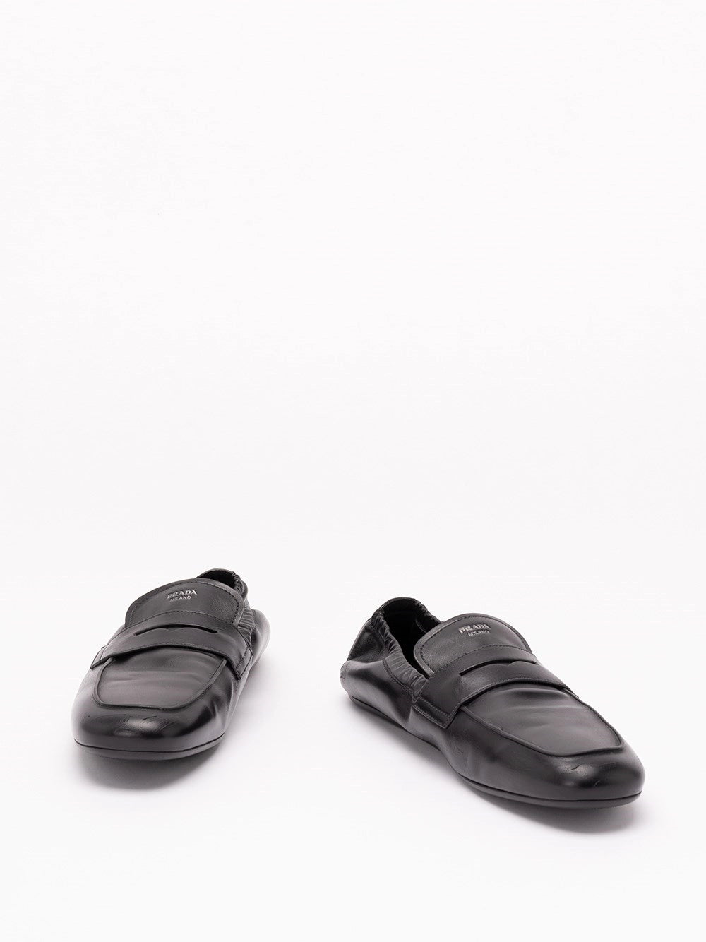 Prada Men Shuffle Antiqued Leather Loafers PRADA