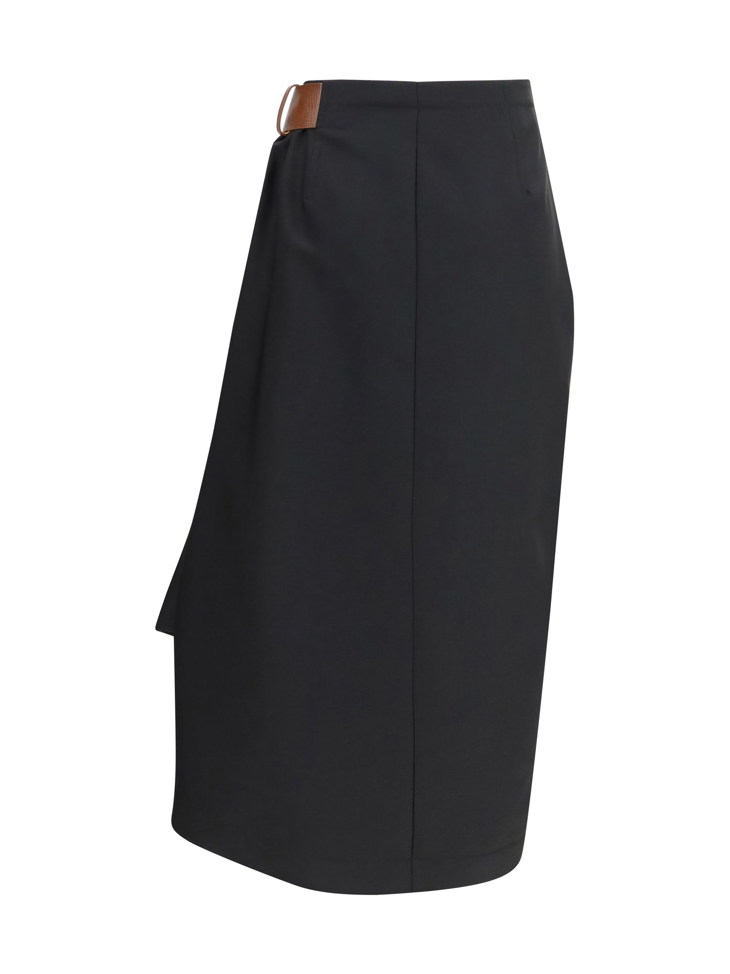 Bottega Veneta Women Grain De Poudre Wool Midi Skirt BOTTEGA VENETA