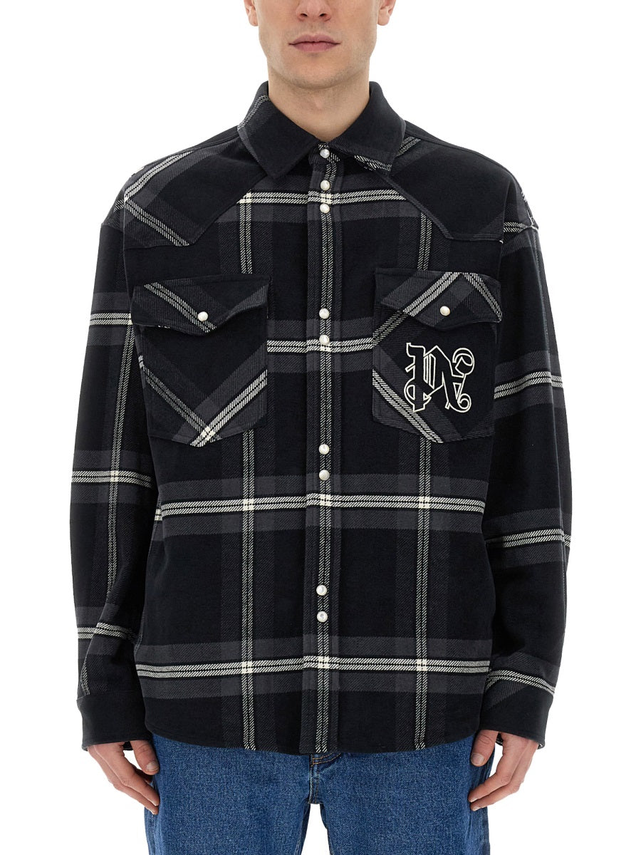 Palm Angels Men Monogram Shirt PALM ANGELS