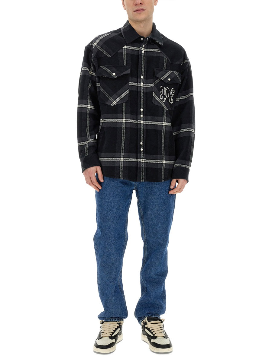 Palm Angels Men Monogram Shirt PALM ANGELS