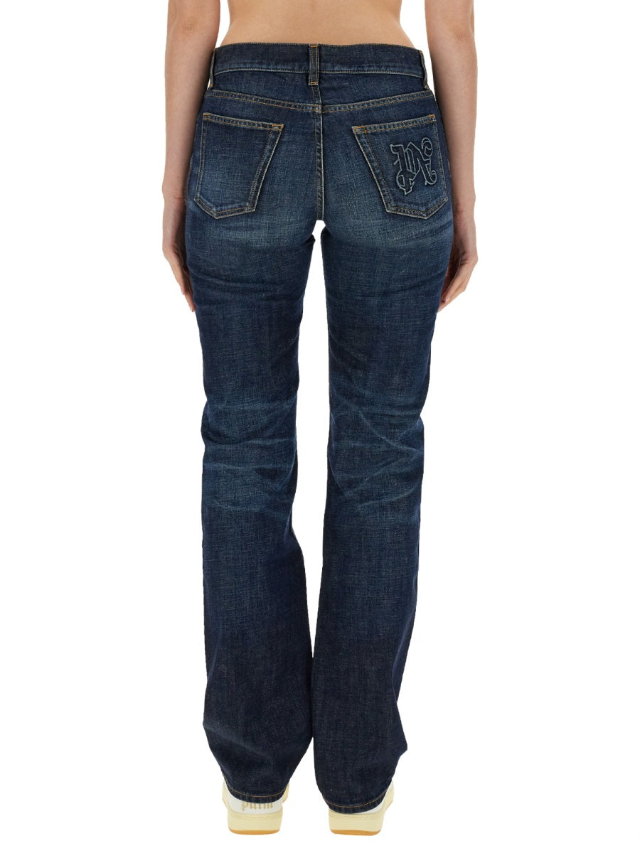 Palm Angels Women Straight Leg Jeans PALM ANGELS