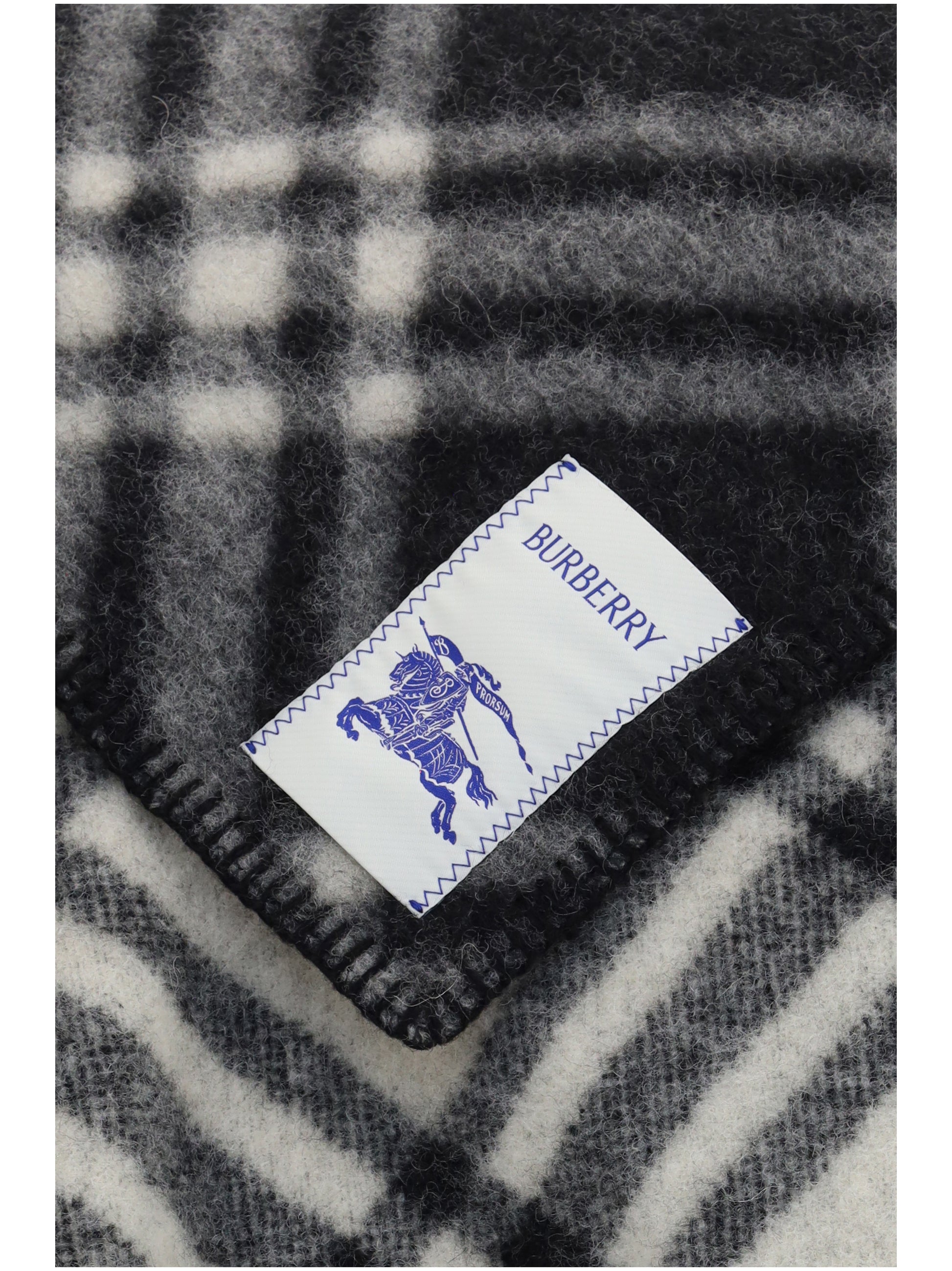 Burberry Women Short Wool Check Poncho BURBERRY