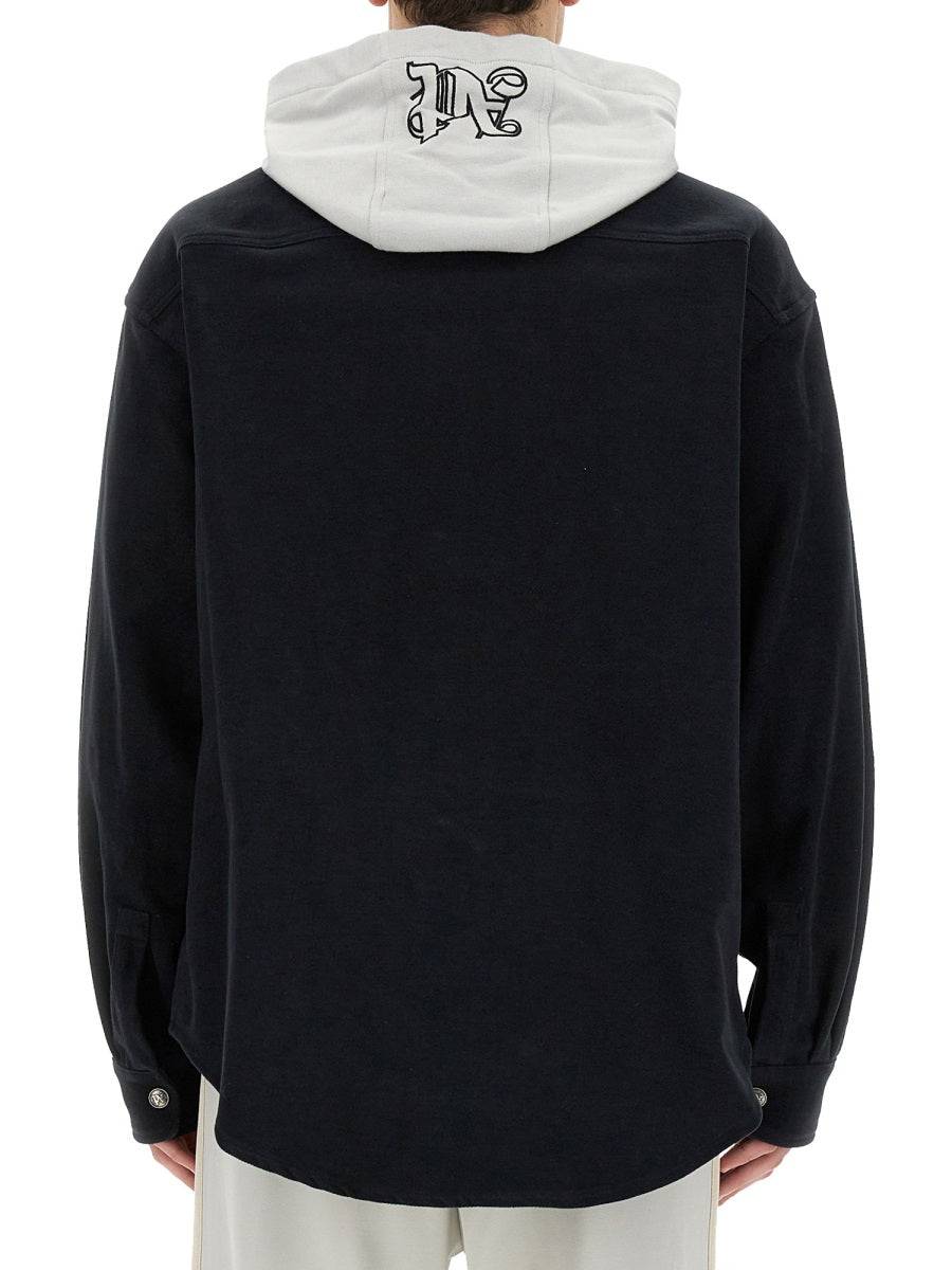Palm Angels Men Shirt-Jacket With Monogram PALM ANGELS