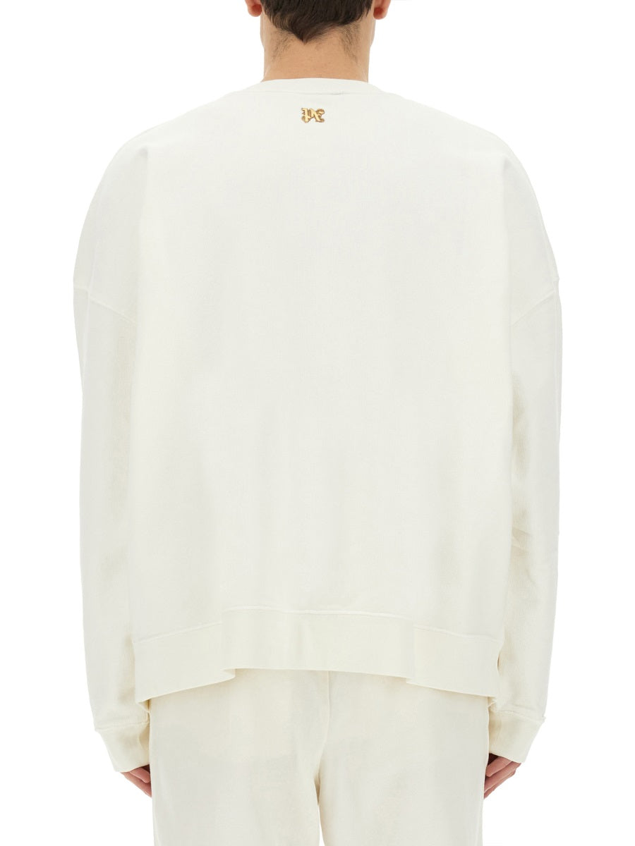 Palm Angels Men "Burning Monogram" Print Sweatshirt PALM ANGELS