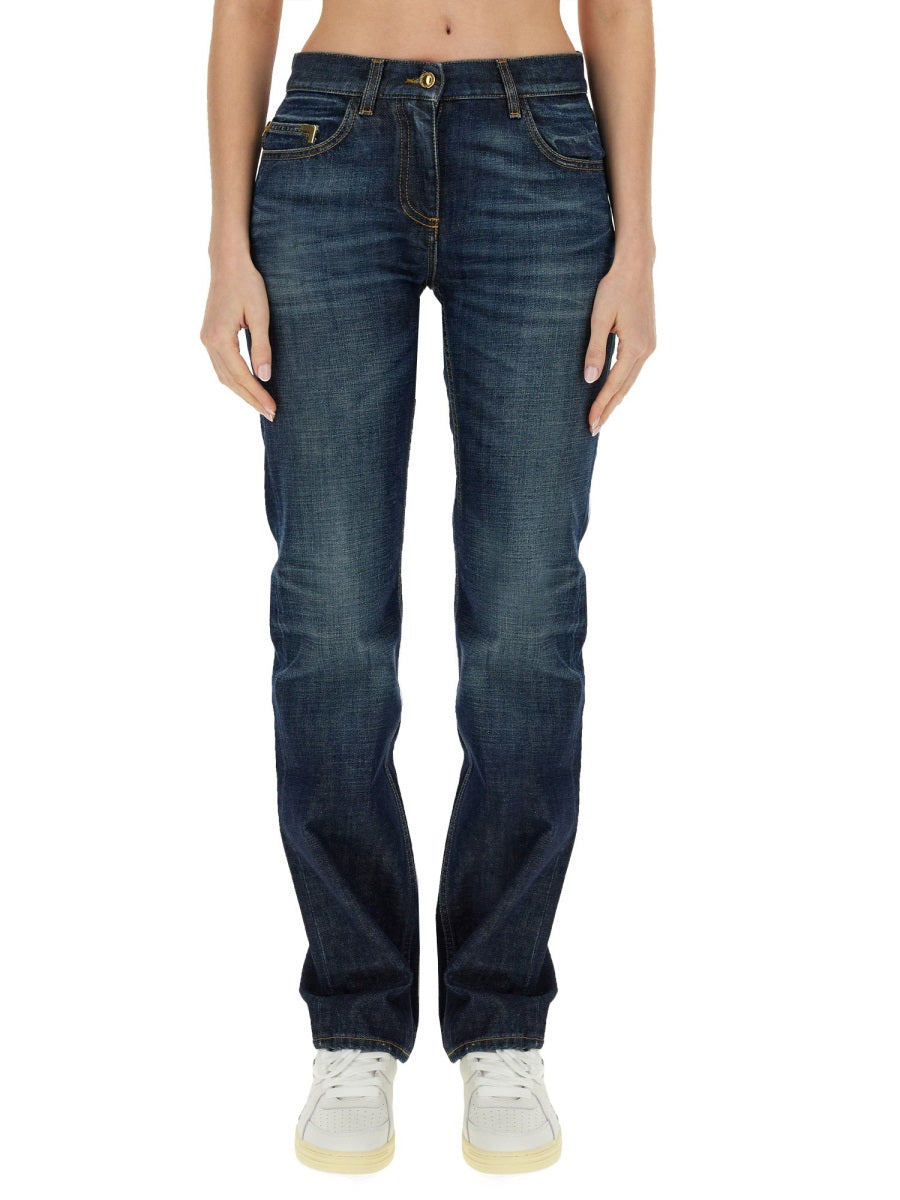 Palm Angels Women Straight Leg Jeans PALM ANGELS
