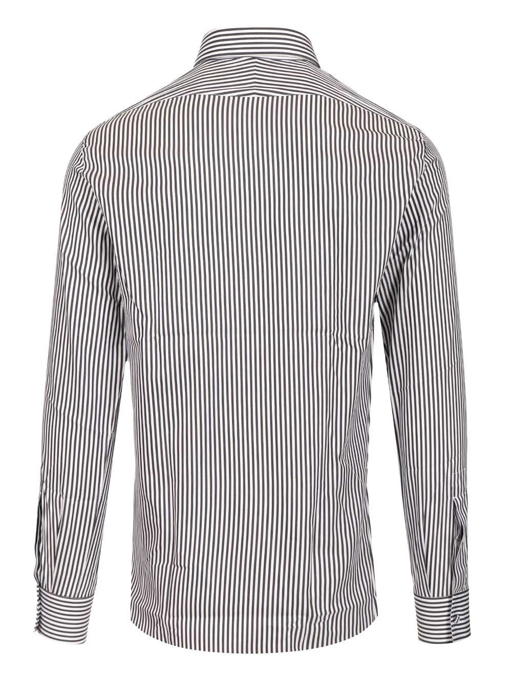 Tom Ford Men Silk Cotton Ladder Stripe Classic Fit Shirt TOM FORD
