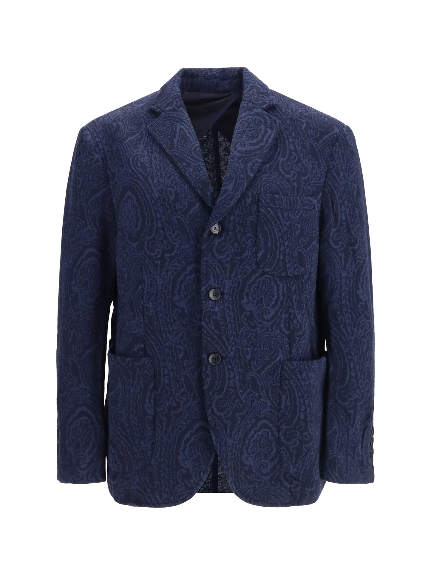 Etro Men Single-Breasted Arnica Jacquard Wool-Blend Jacket ETRO