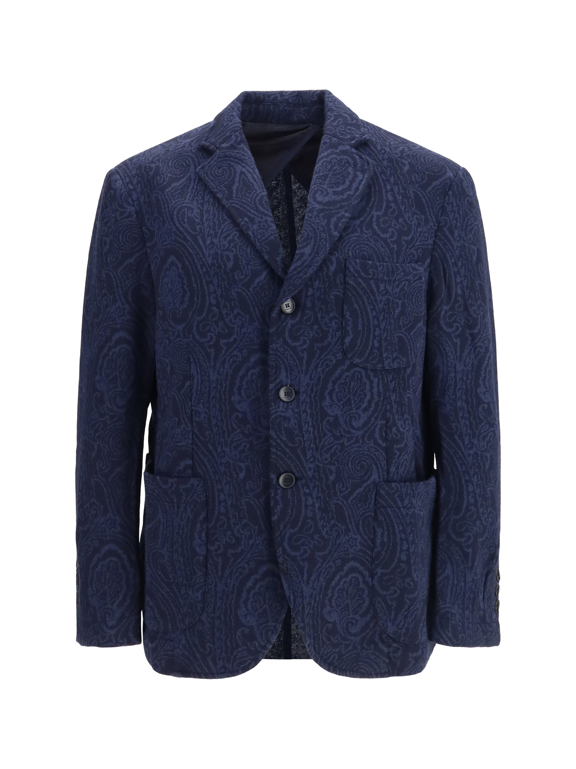 Etro Men Single-Breasted Arnica Jacquard Wool-Blend Jacket ETRO