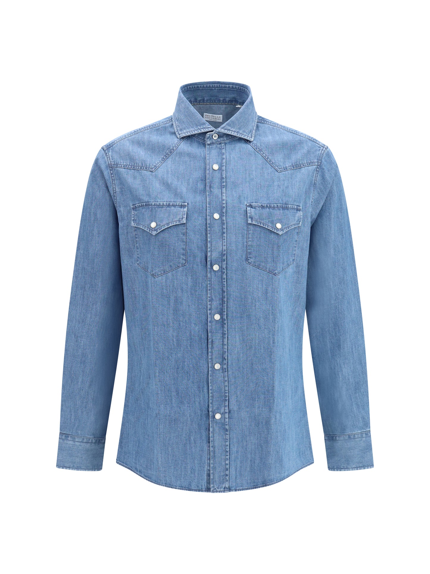 Brunello Cucinelli Men Easy Fit Lightweight Denim Shirt BRUNELLO CUCINELLI