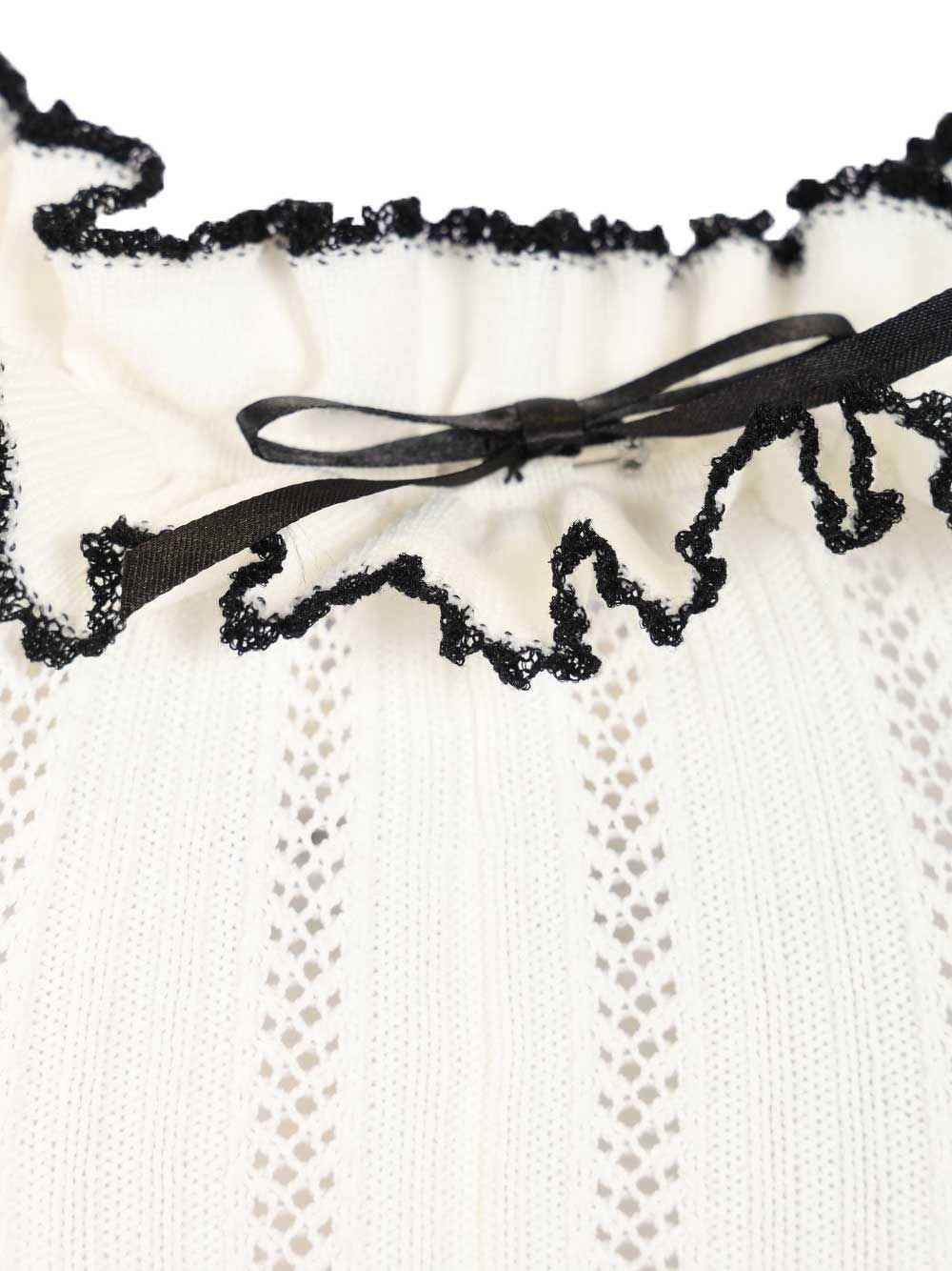 Self-Portrait Women White Contrast Trim Knit Mini Dress SELF-PORTRAIT