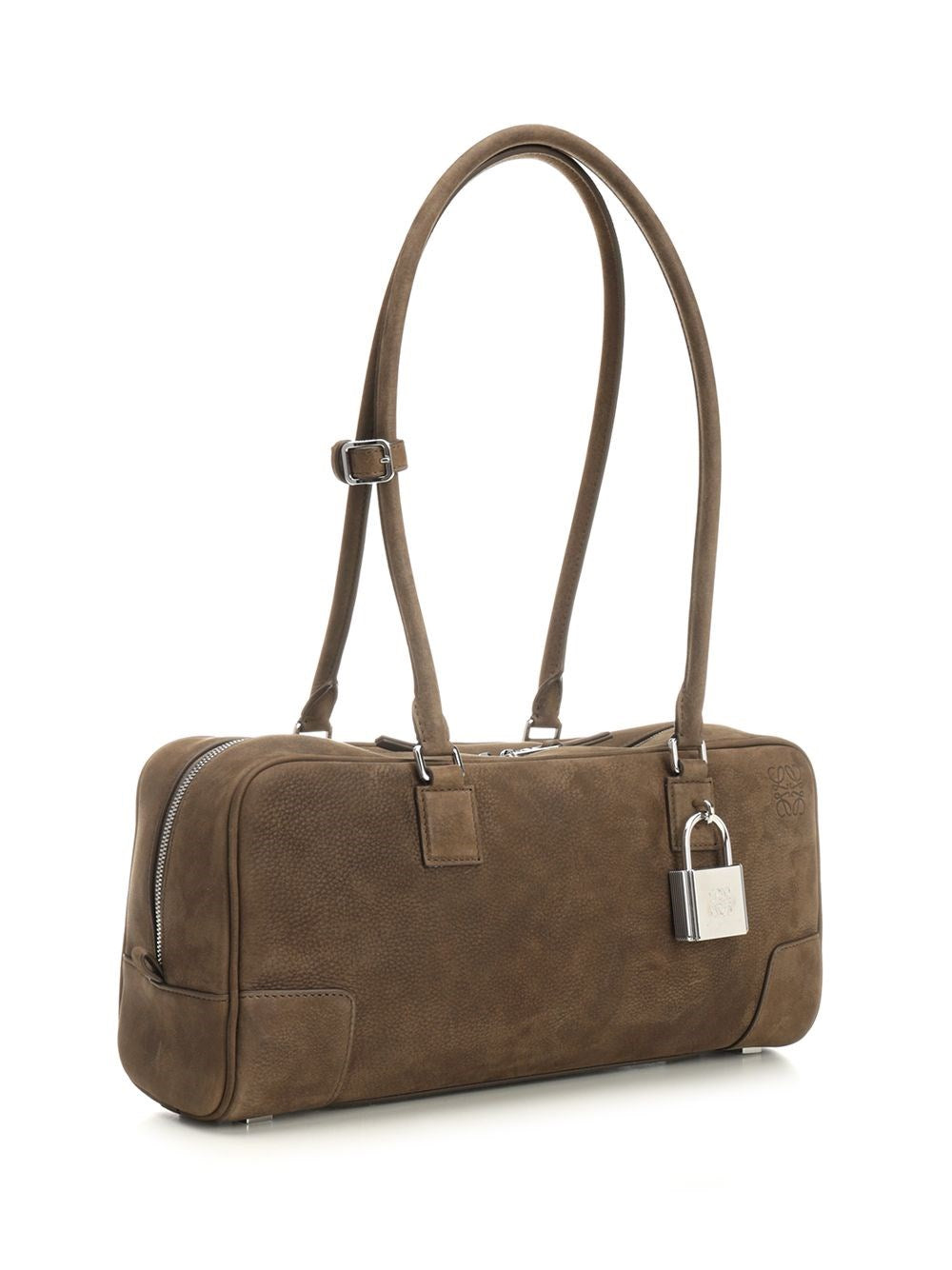 Loewe Women Amazona 31 Cropped Bag In Garnet Nubuck LOEWE
