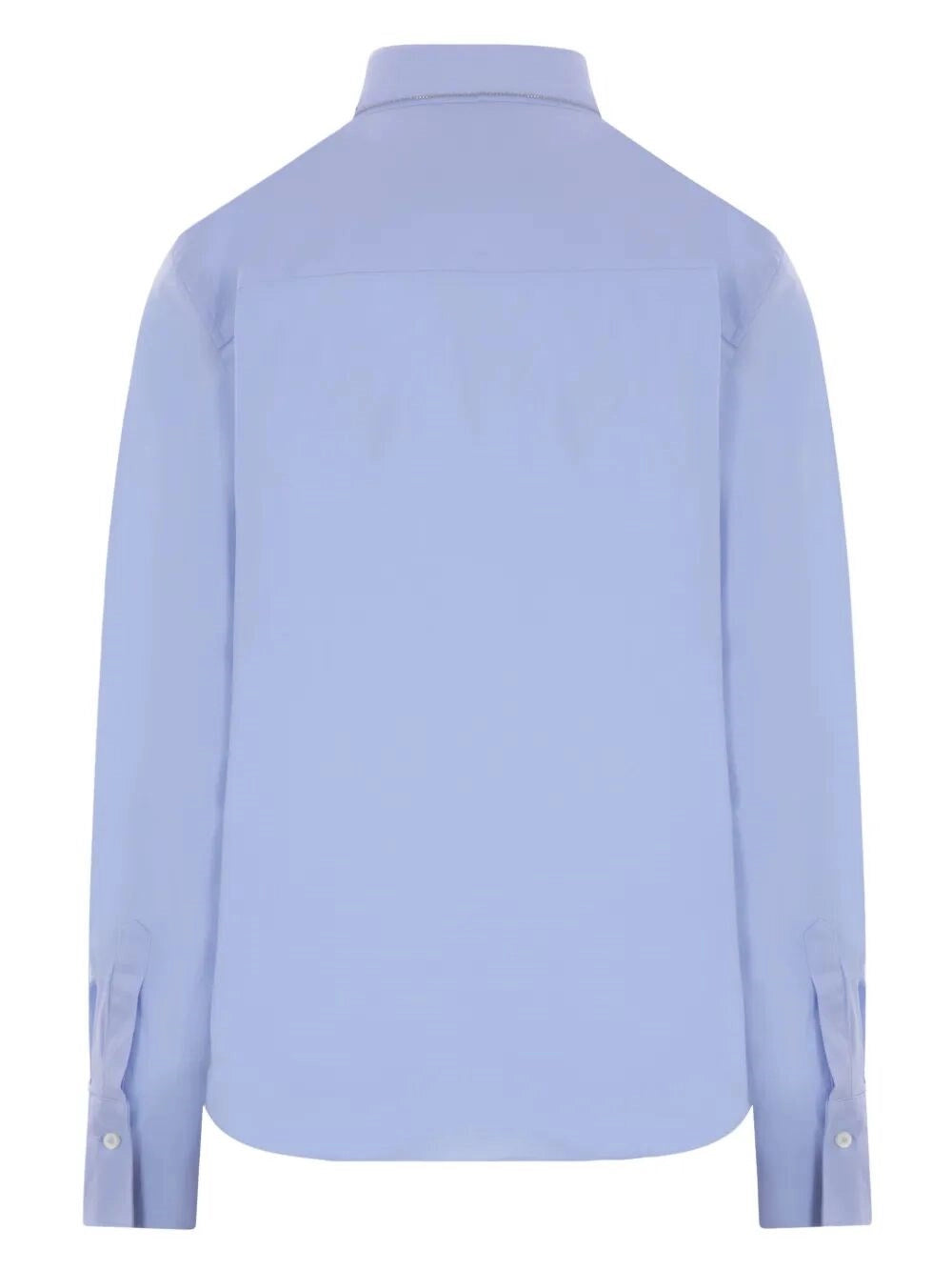 Brunello Cucinelli Women Shirt With Monili Trim At Collar BRUNELLO CUCINELLI