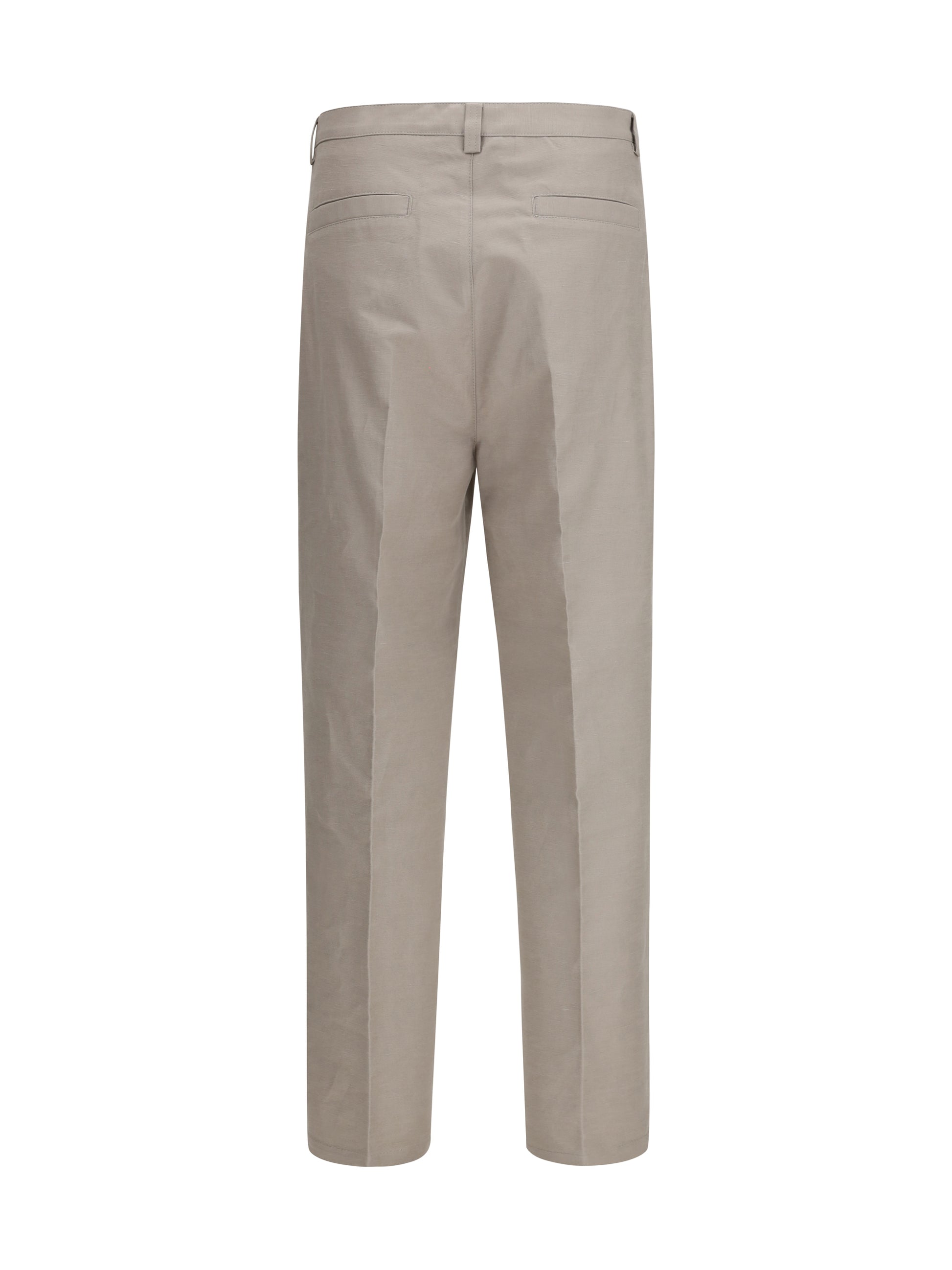 Brunello Cucinelli Men Tailored Pants In Cotton With Belt Loops BRUNELLO CUCINELLI
