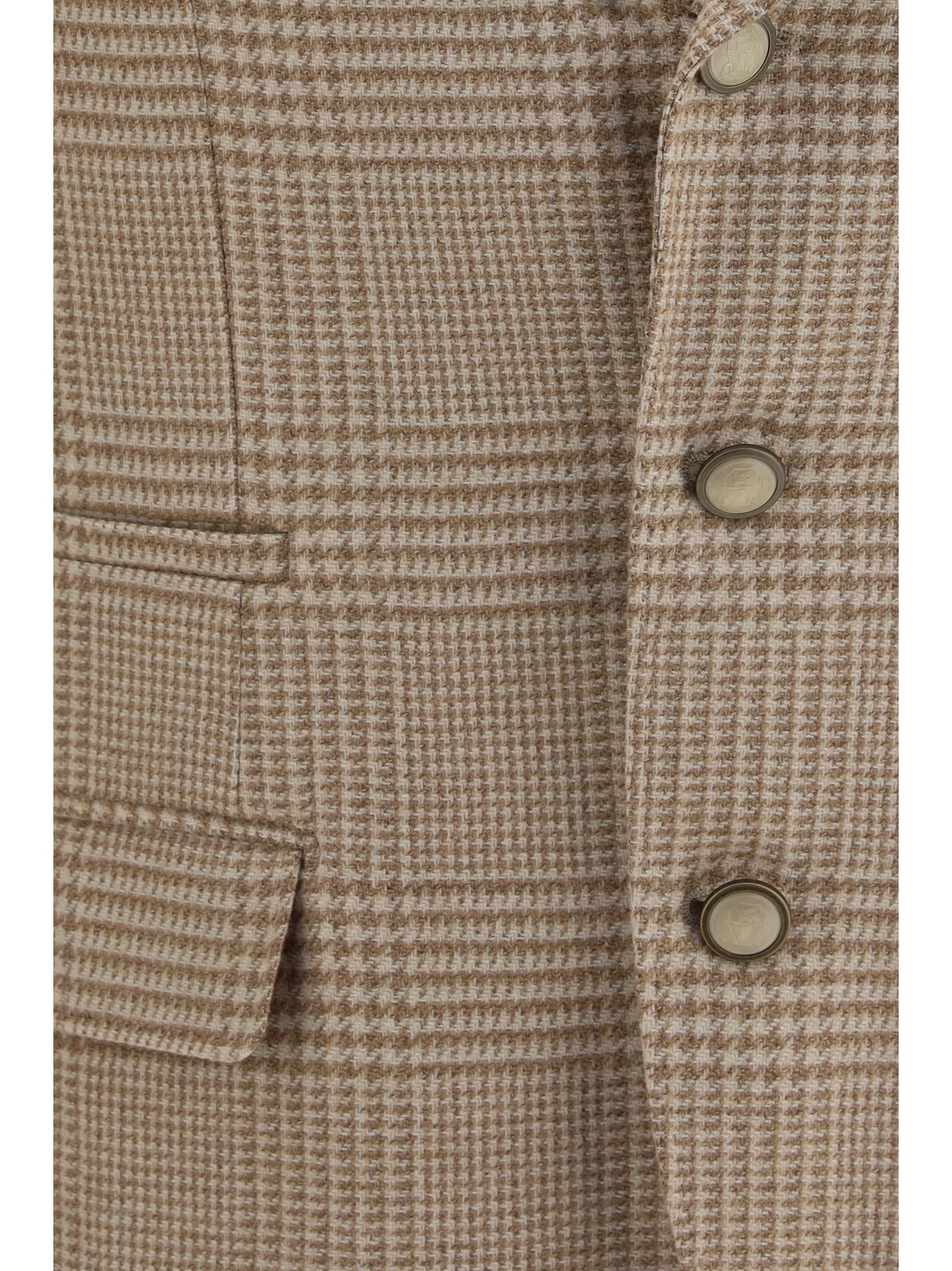 Brunello Cucinelli Men Single Breasted Checked Blazer BRUNELLO CUCINELLI