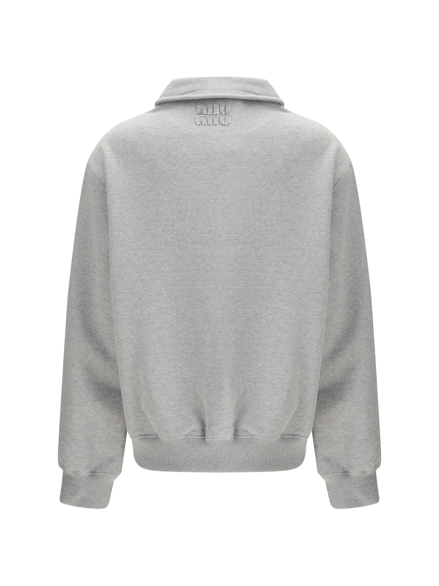 Miu Miu Women Sweatshirt With Oblique Zip Closure MIU MIU