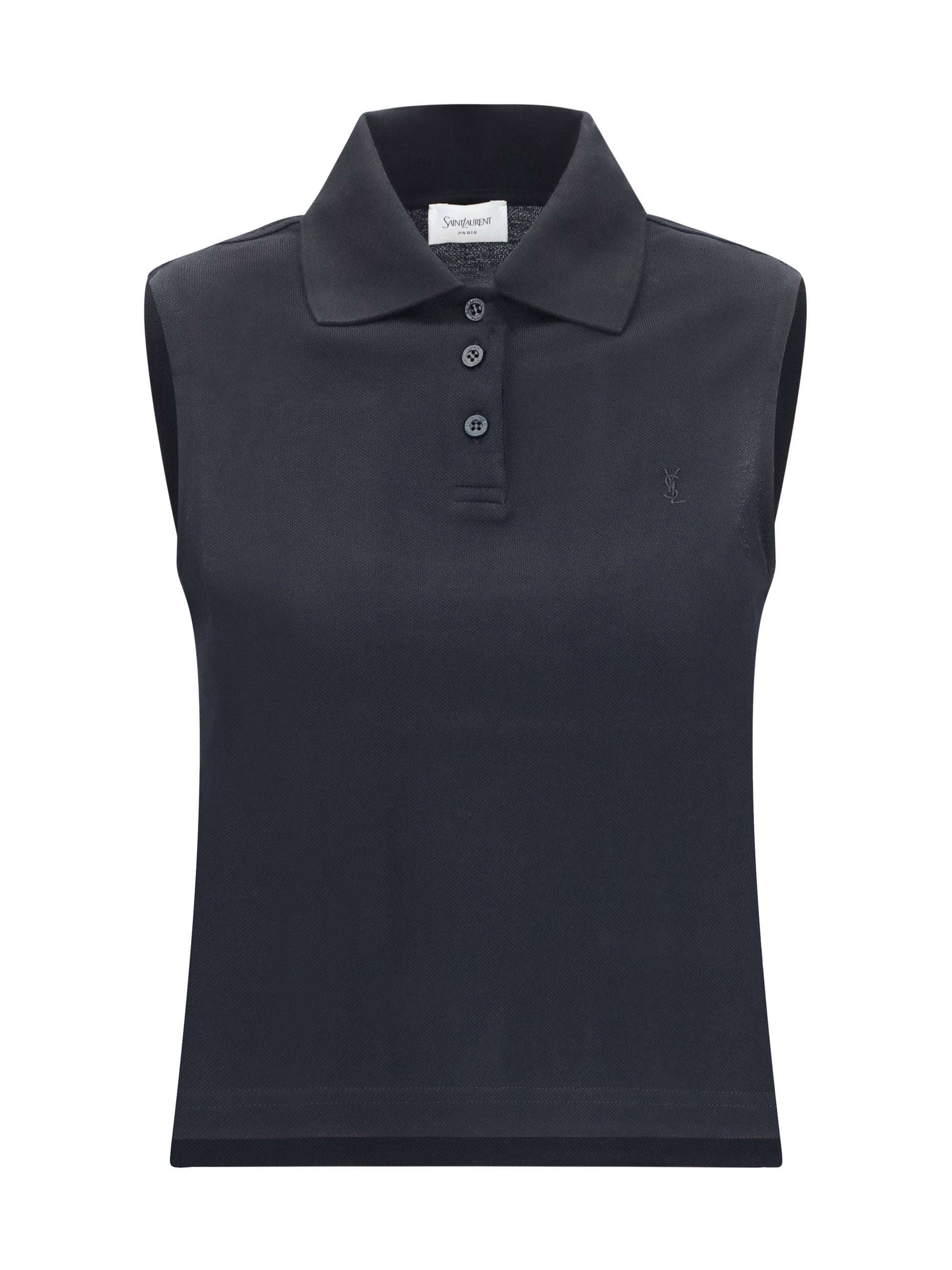 Saint Laurent Women Cassandre Piqué Polo SAINT LAURENT