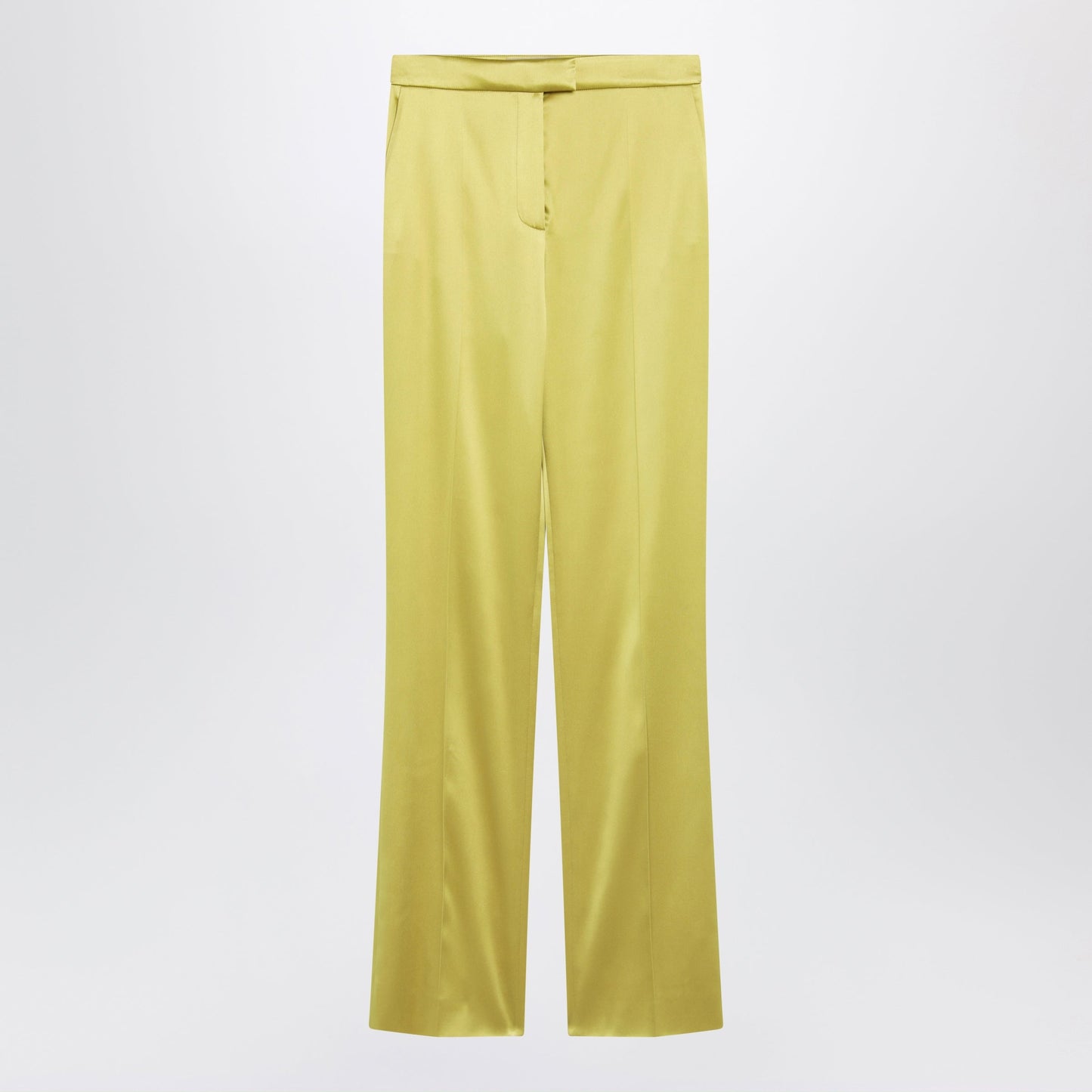 Valentino Avocado-Colored Trousers In Shiny Silk Blend Women VALENTINO