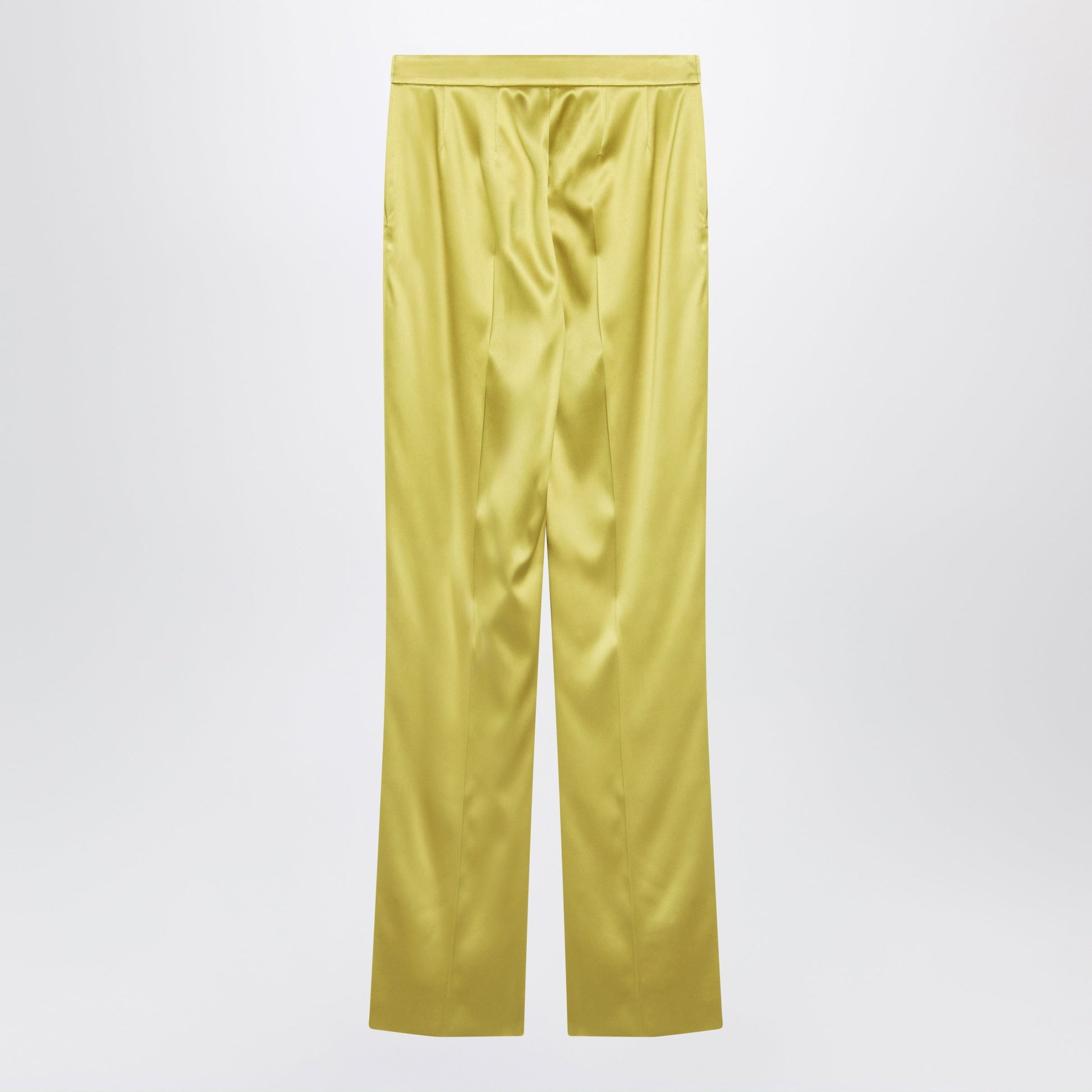 Valentino Avocado-Colored Trousers In Shiny Silk Blend Women VALENTINO