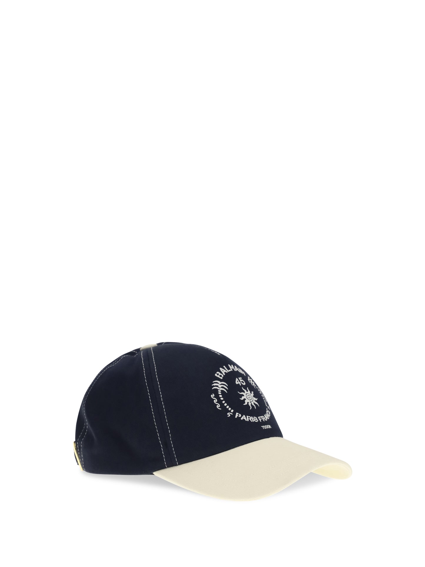 Balmain Men Bicolor Baseball Cap With Logo BALMAIN