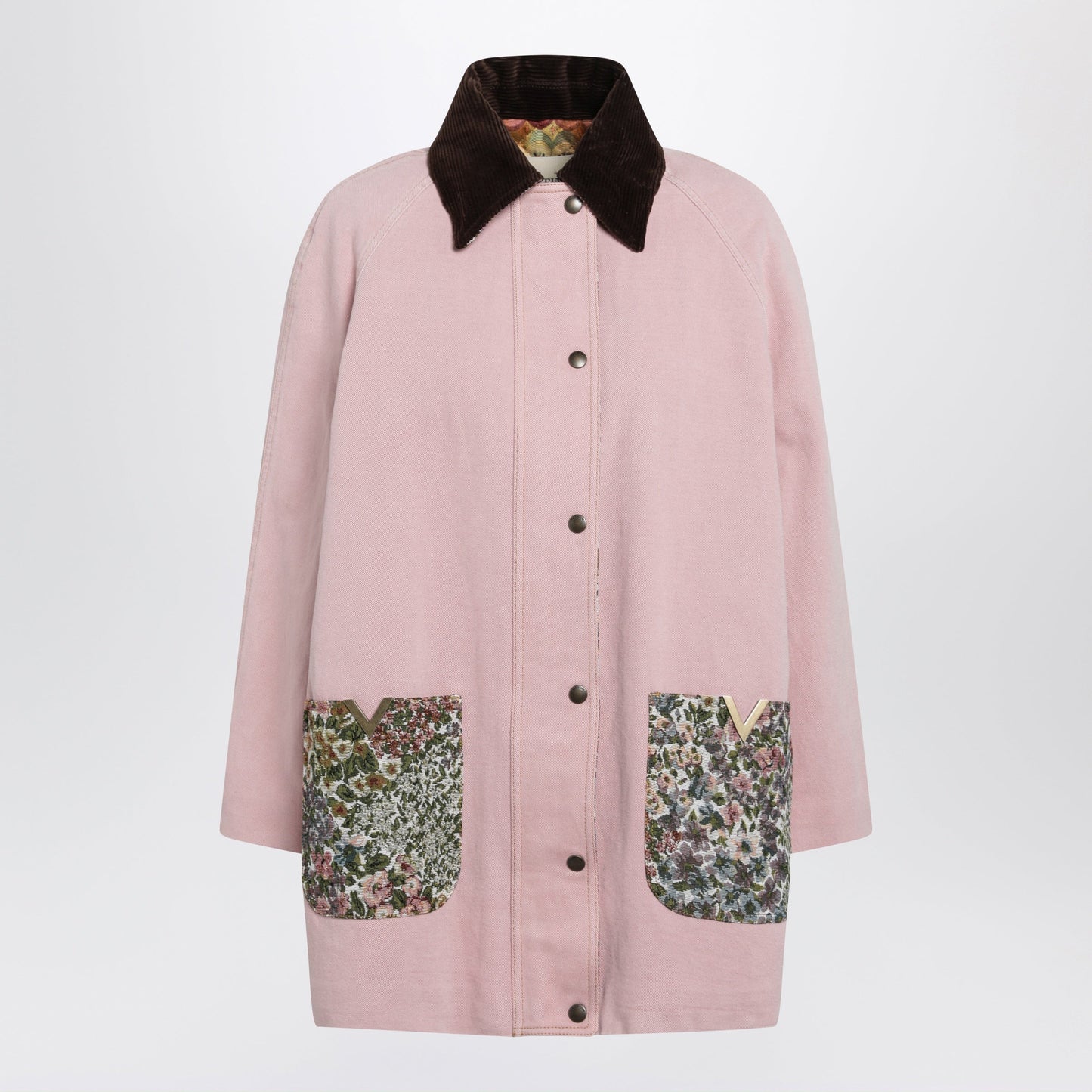 Valentino Pink Denim Caban Jacket Women VALENTINO