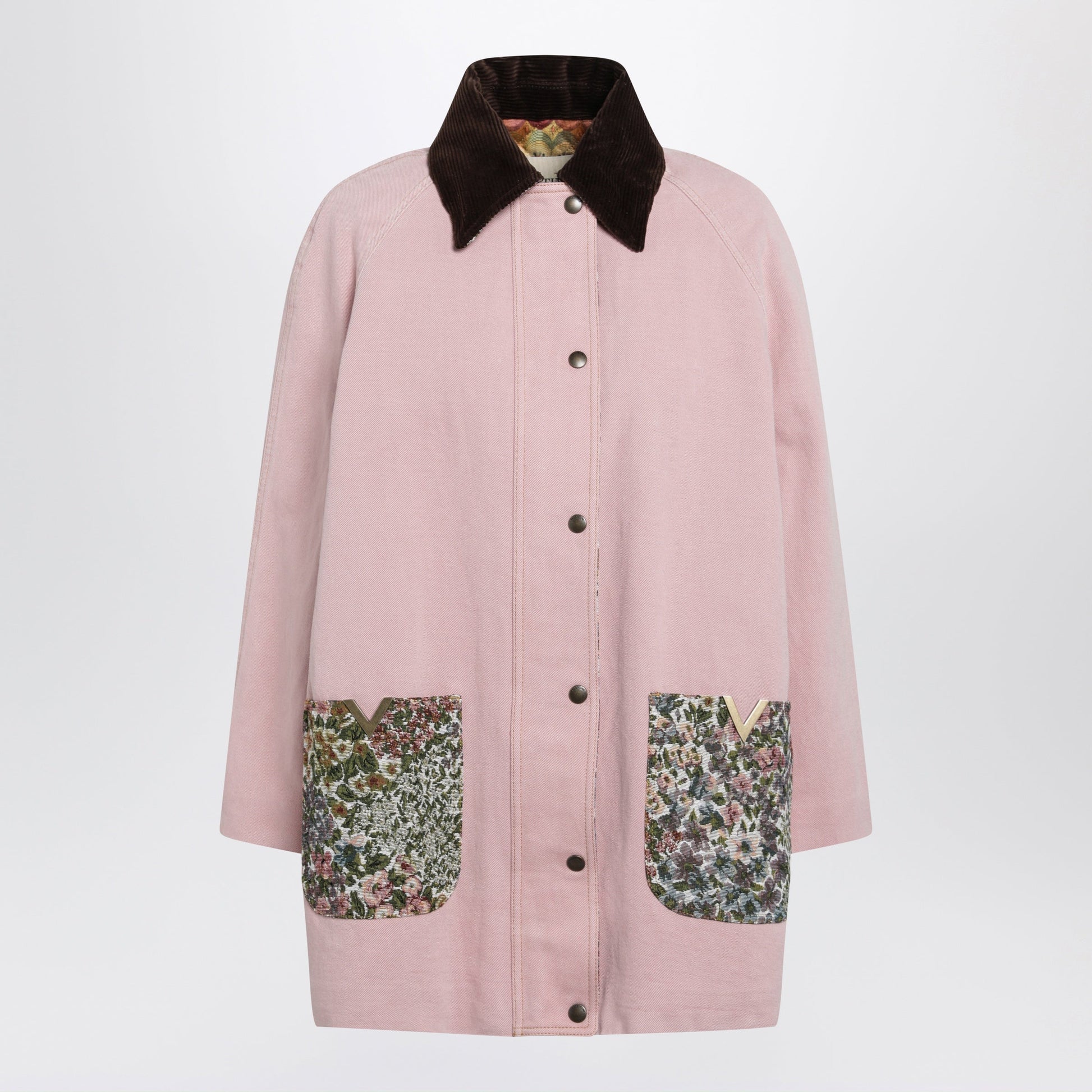 Valentino Pink Denim Caban Jacket Women VALENTINO