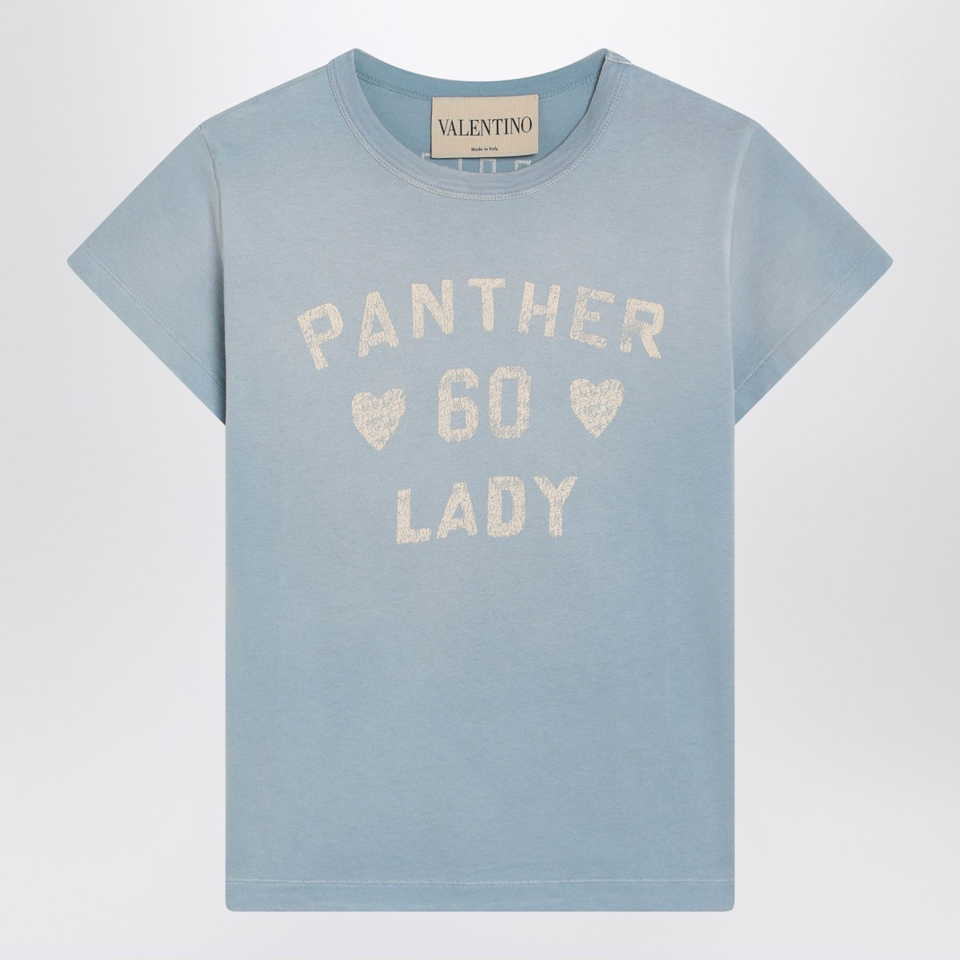 Valentino Light Blue Panther Lady T-Shirt Women VALENTINO