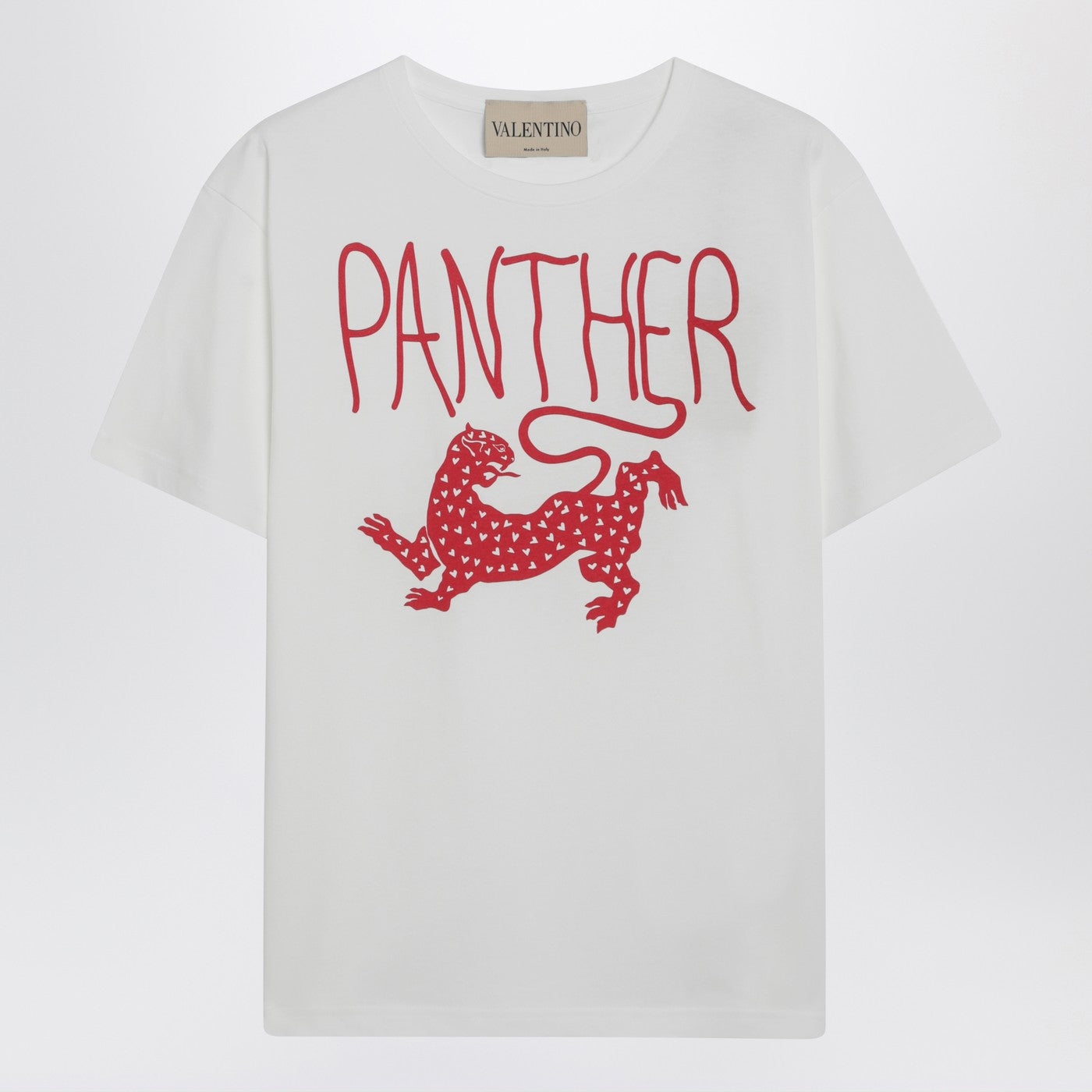 Valentino Ivory T-Shirt With Panther Print Women VALENTINO