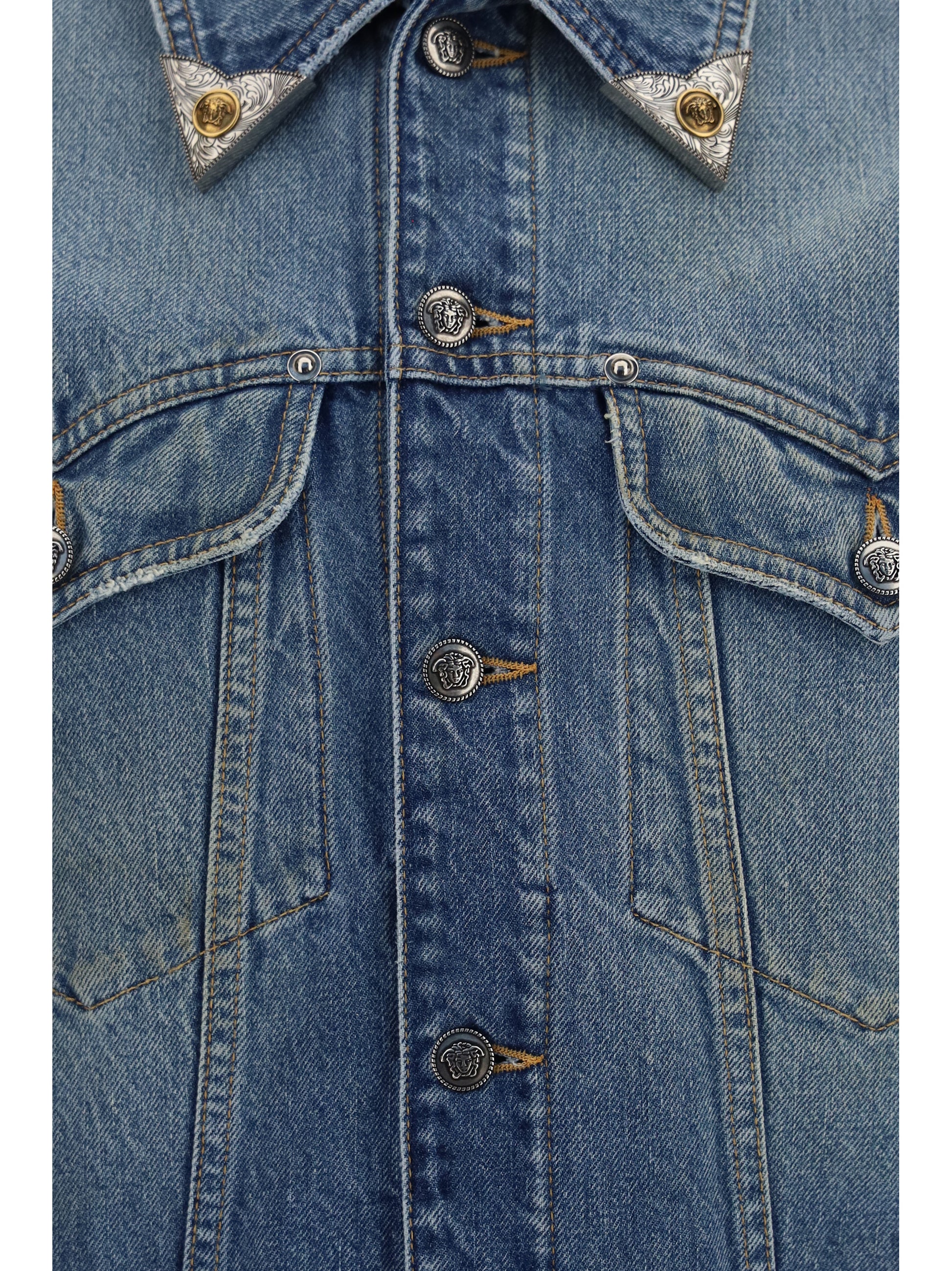 Versace Men Stonewashed Denim Jacket VERSACE