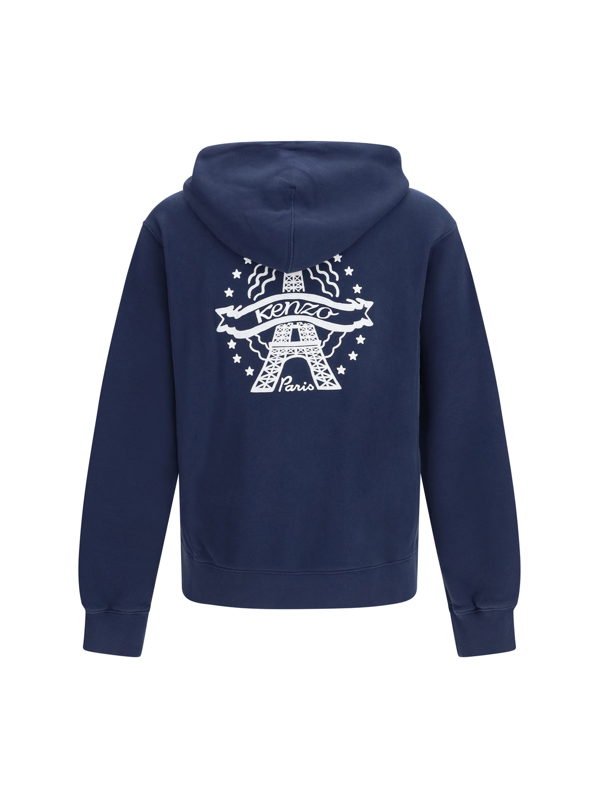 Kenzo Men Kenzo Eiffel Tower Design Cotton Hoodie KENZO