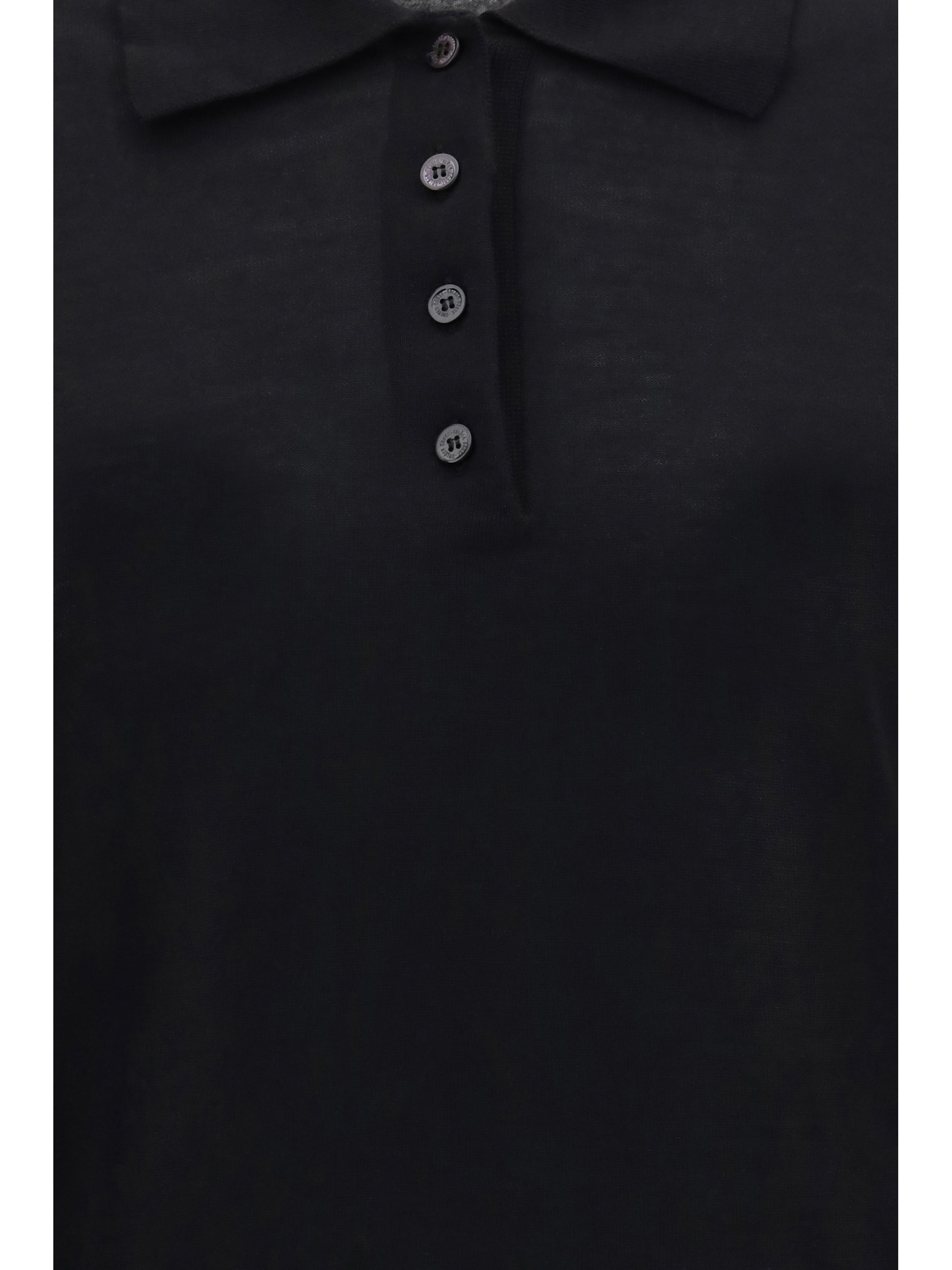 Golden Goose Women Long Sleeve Merino Wool Polo GOLDEN GOOSE