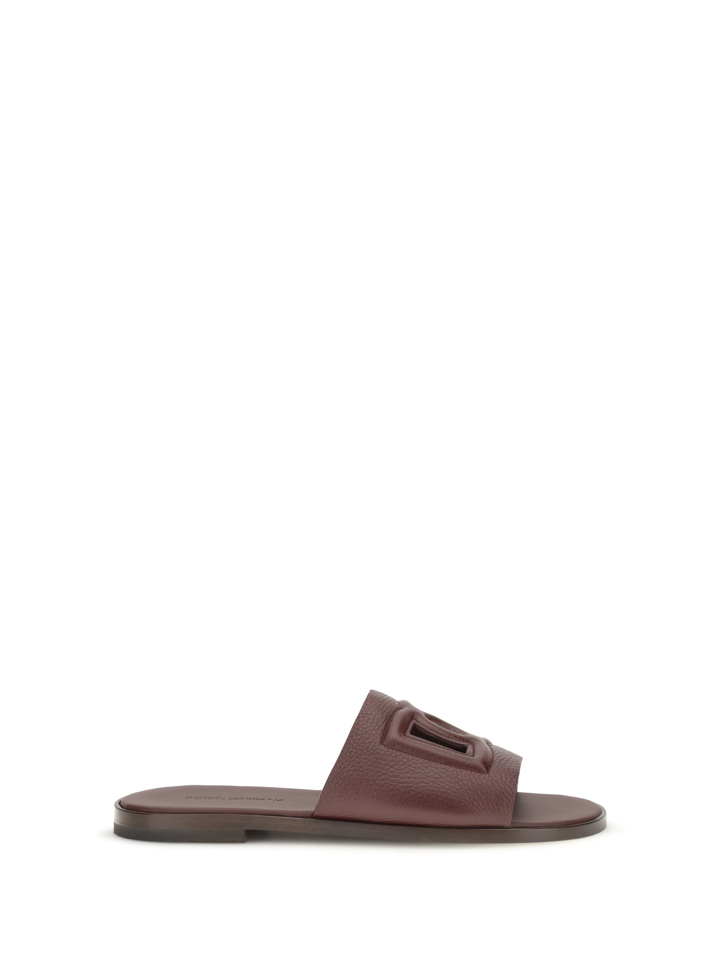 Dolce & Gabbana Men Grained Leather Sandals