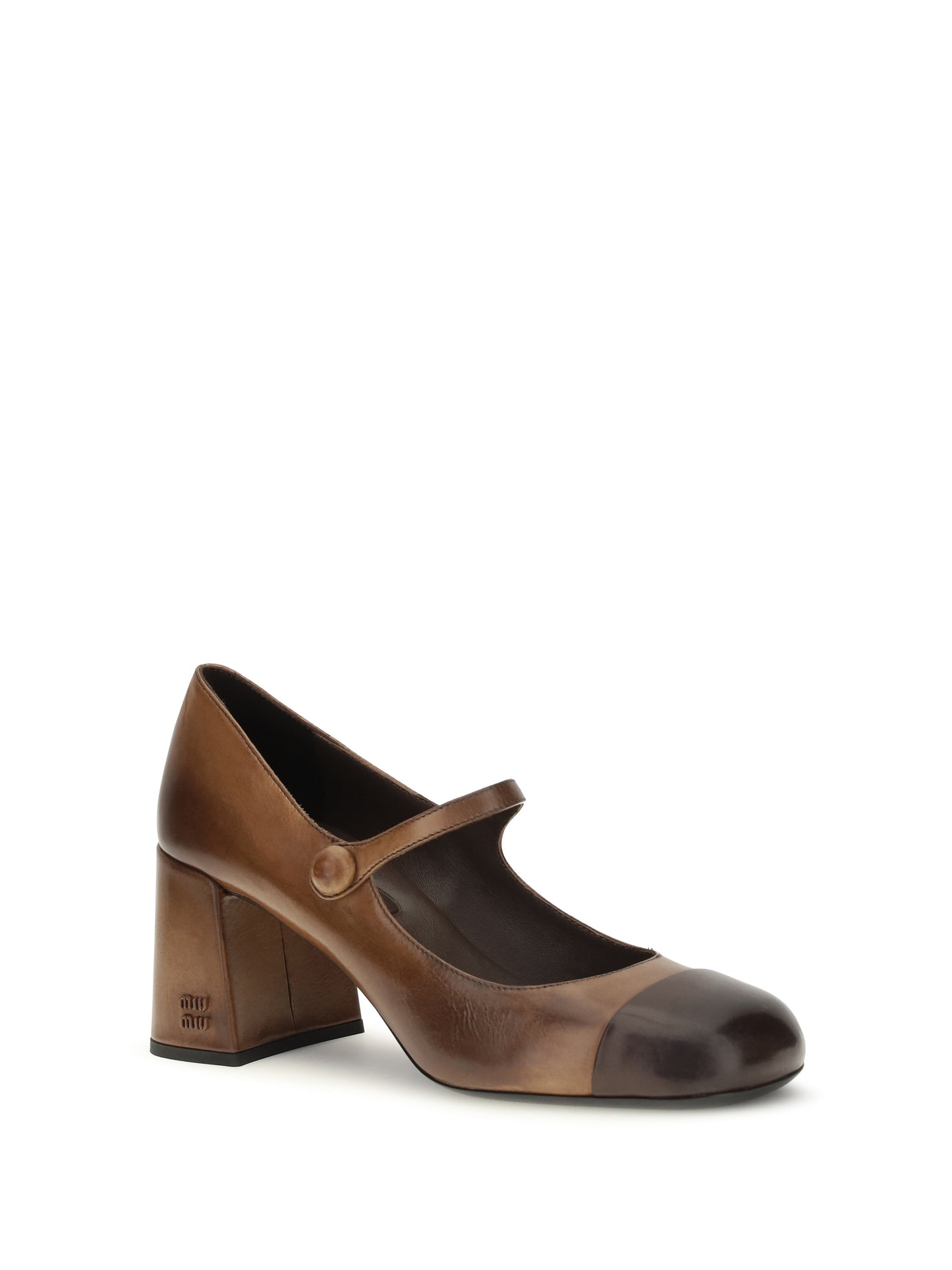 Miu Miu Women Leather Mary Jane Ballerinas MIU MIU