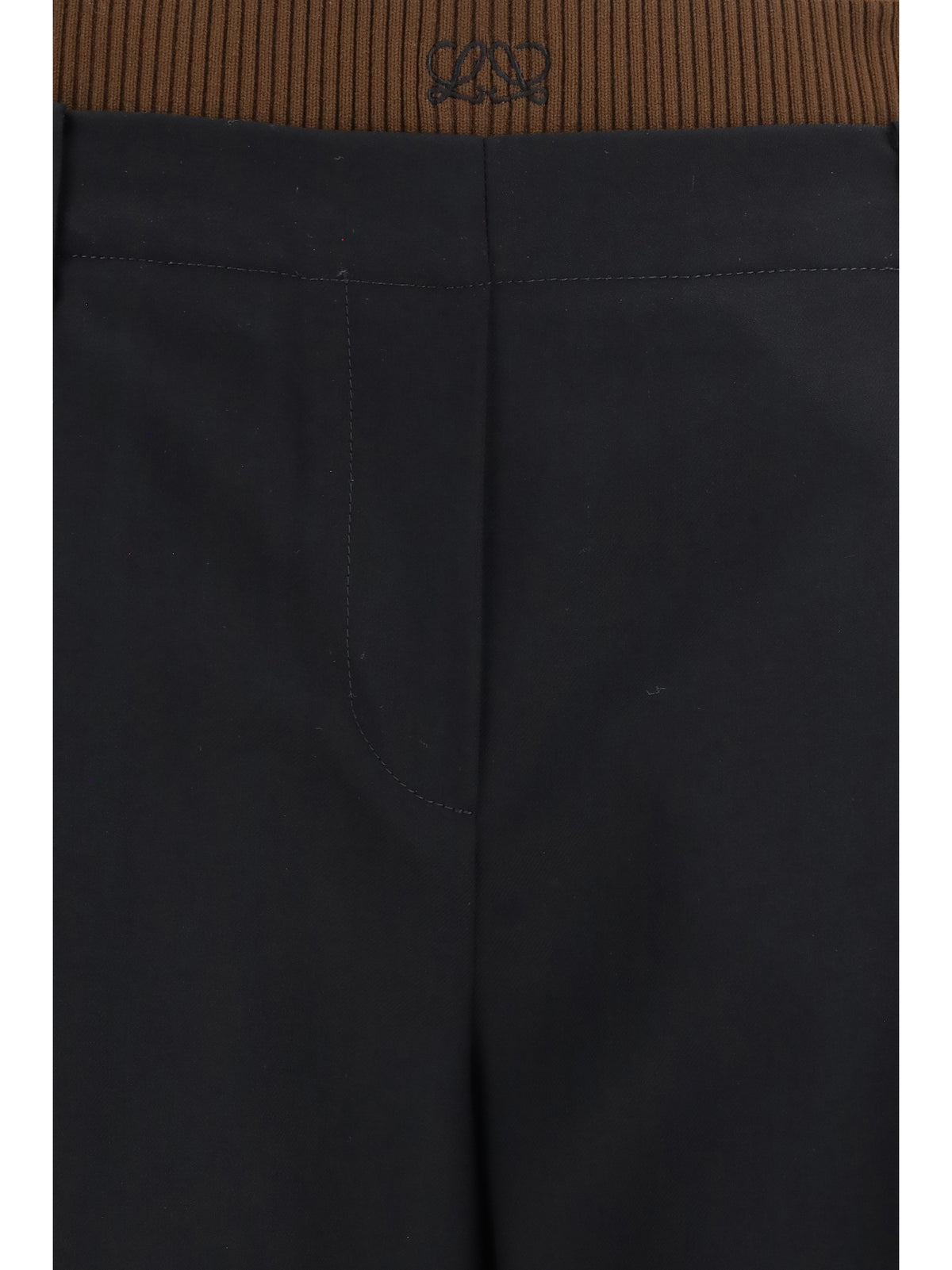 Loewe Women Wide-Leg Pants With Ribbed Waistband LOEWE