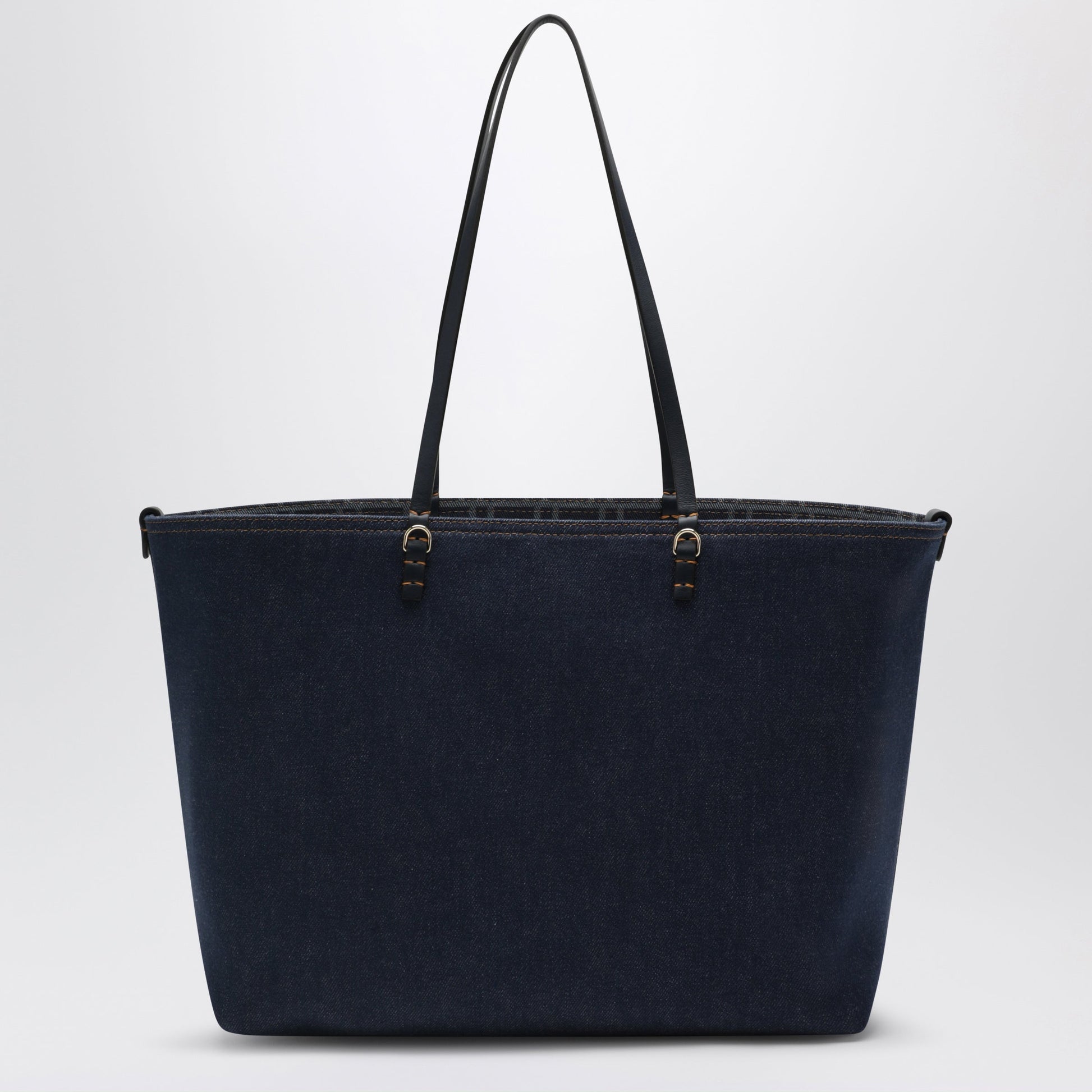 Fendi Roll Medium Reversible Shopping Bag In Denim Women FENDI