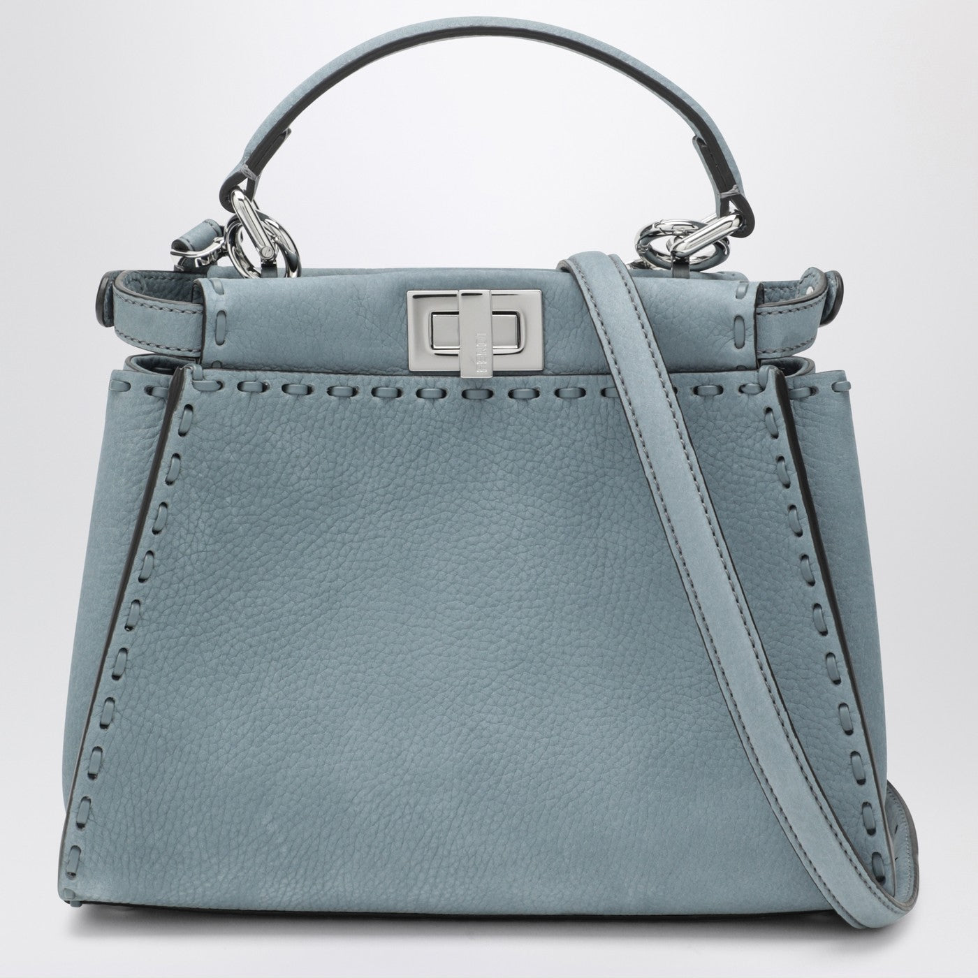 Fendi Mercury Blue Peekaboo Mini Bag Women FENDI