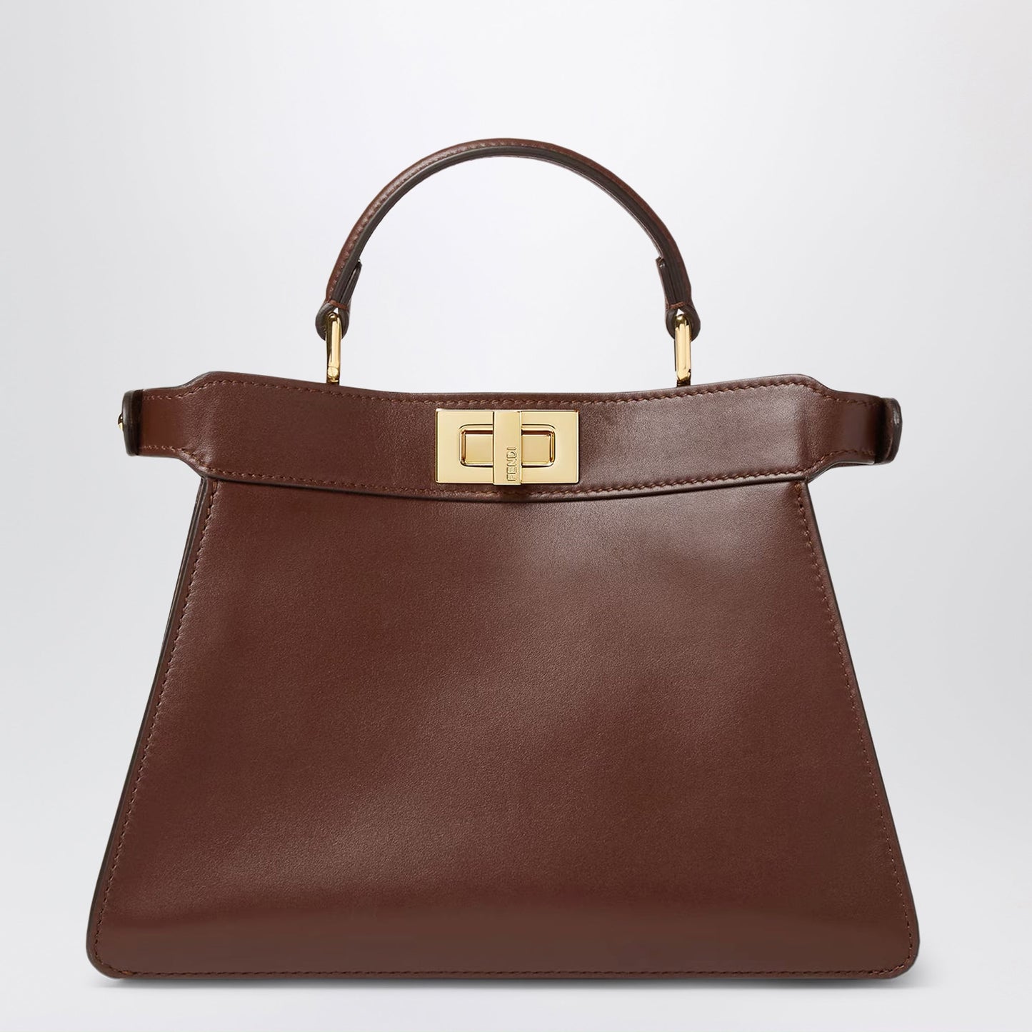 Fendi Iseeu Small Peekaboo Bag In Mahogany Leather With Blooming Crystals Decoration Women FENDI