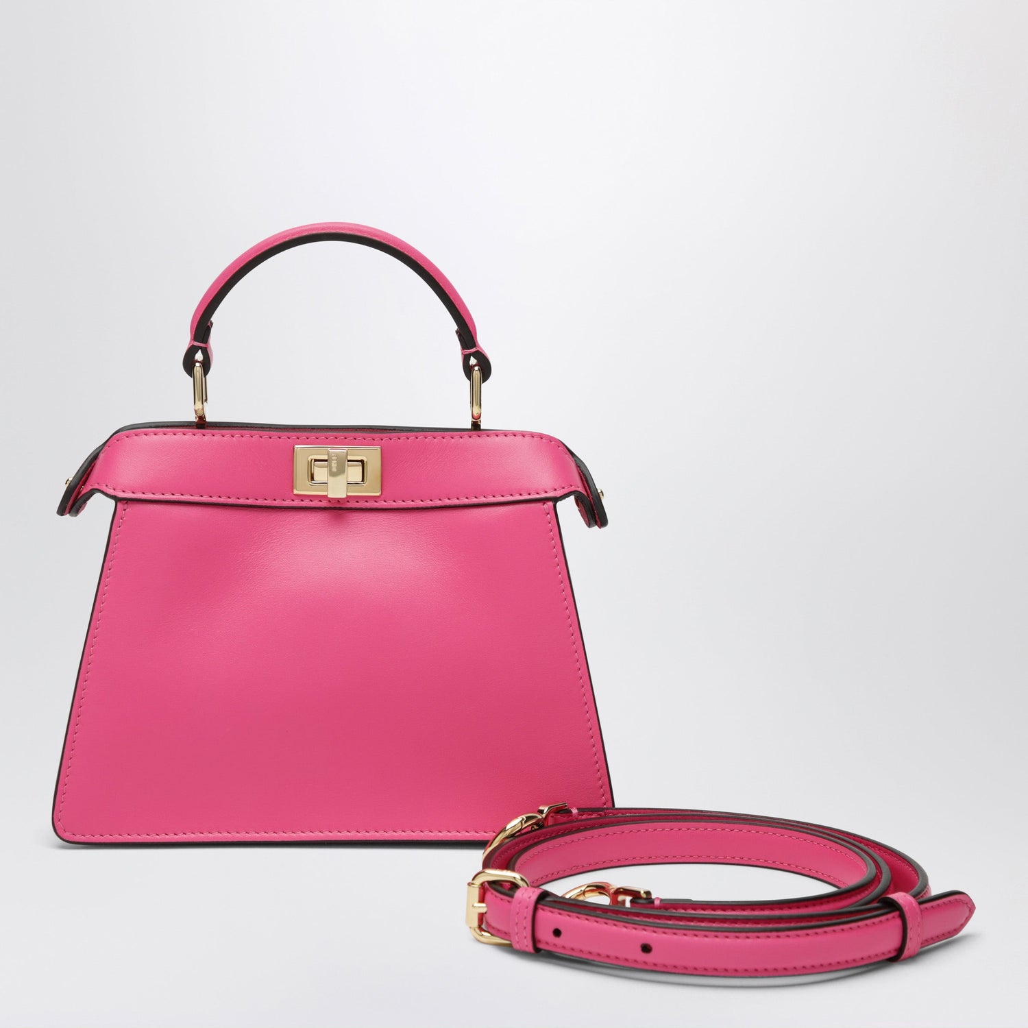 Fendi Peekaboo Iseeu Petite Bag In Surfina Fuchsia Leather Women FENDI