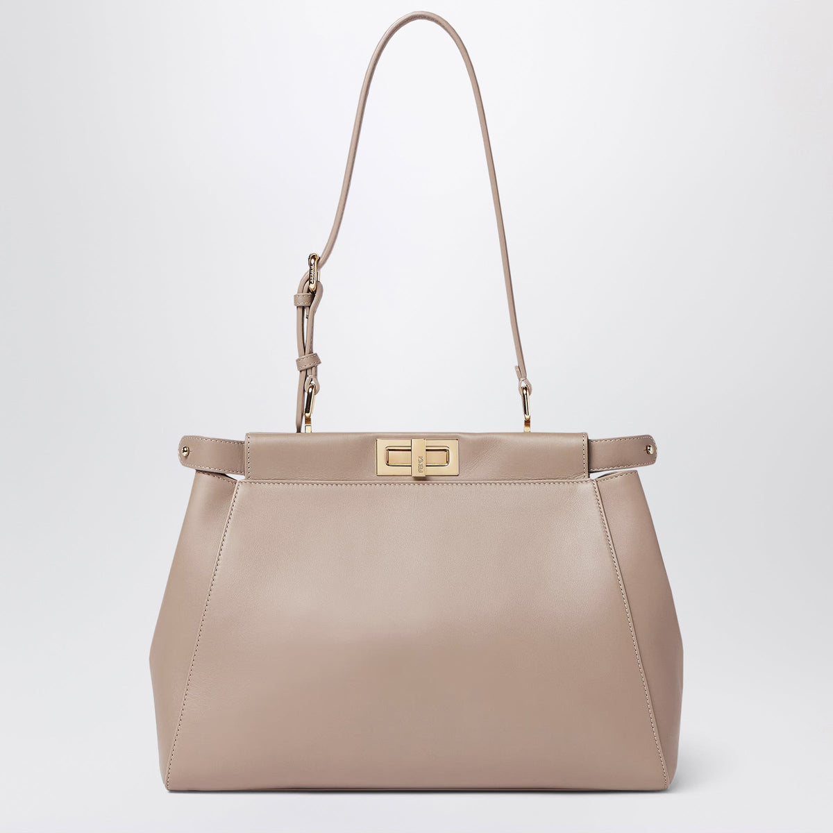 Fendi My Peekaboo Medium Handbag In Dove Grey Calfskin Women FENDI