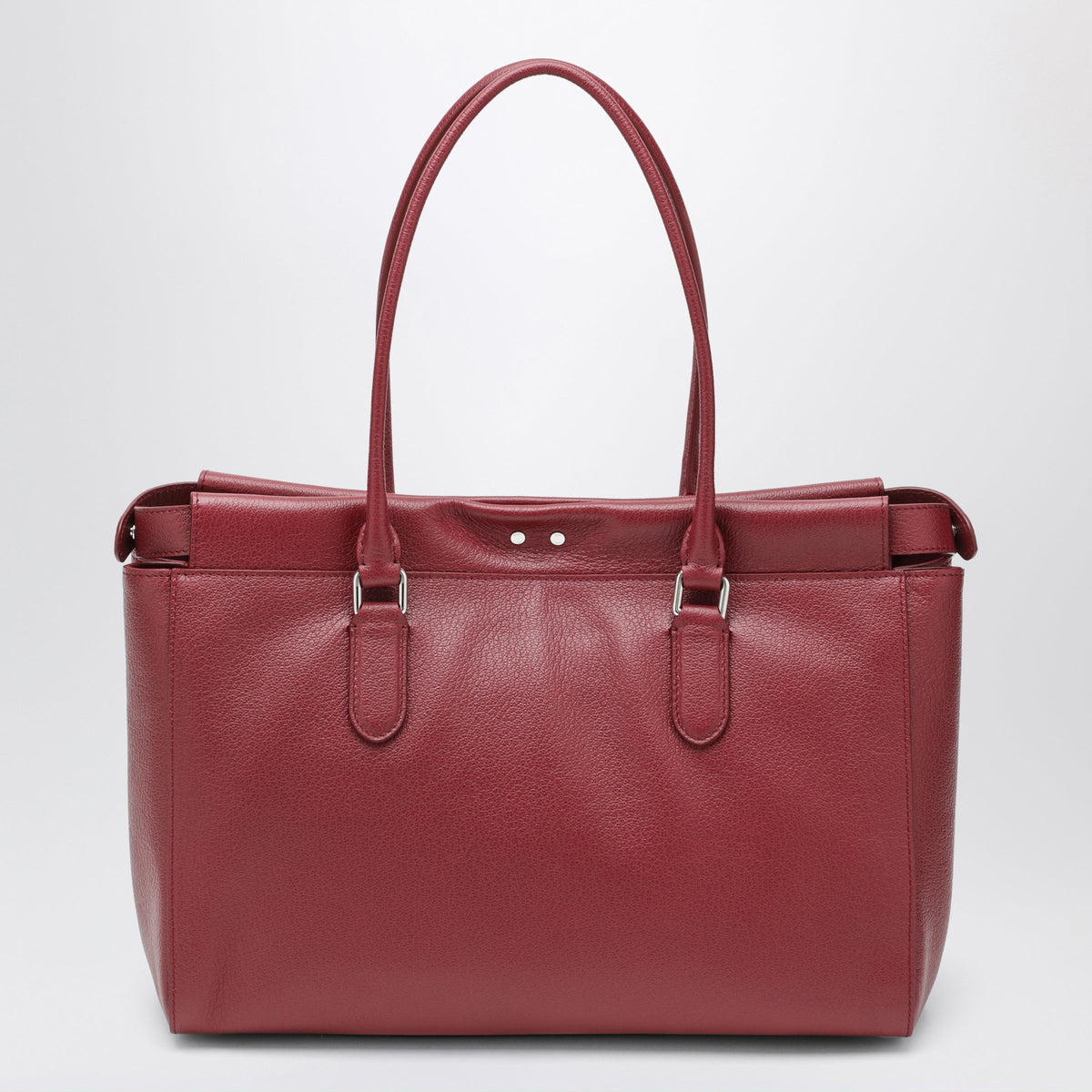 Fendi Dark Red Leather Peekabooâ® Small Tote Bag Women FENDI