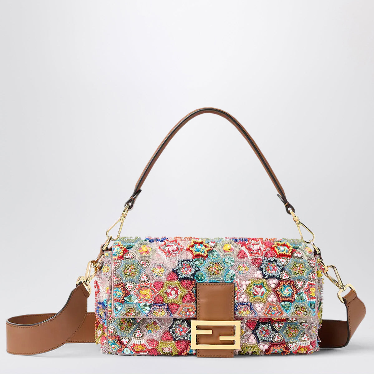 Fendi Baguette Bag With Multicoloured Beadwork Women FENDI